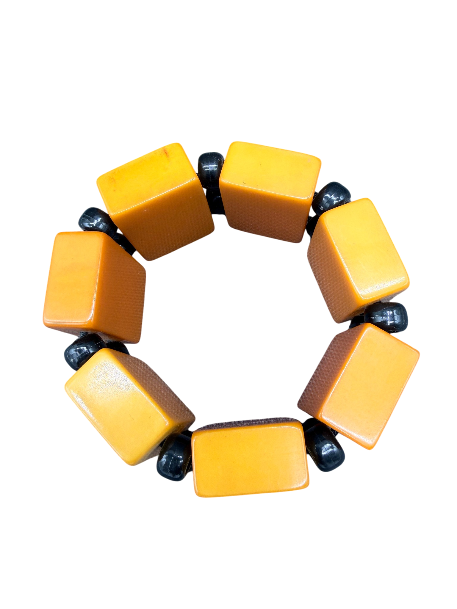 1930s Bakelite Mahjong Tile Stretch Bracelet