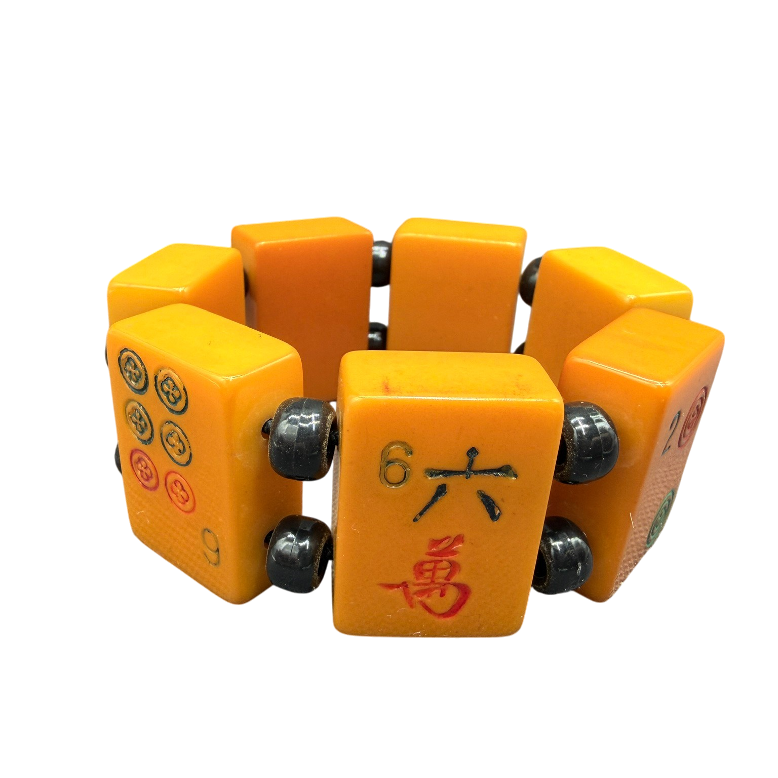 1930s Bakelite Mahjong Tile Stretch Bracelet