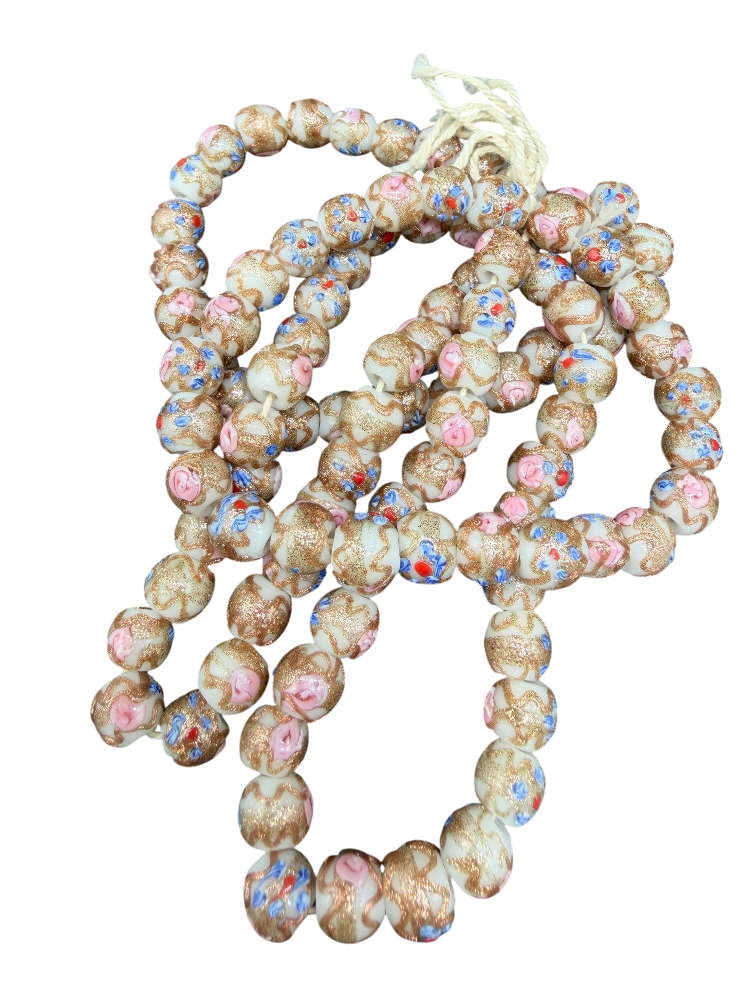 Rare Early 1900s Handmade Venetian Glass Bead Strand Bundles