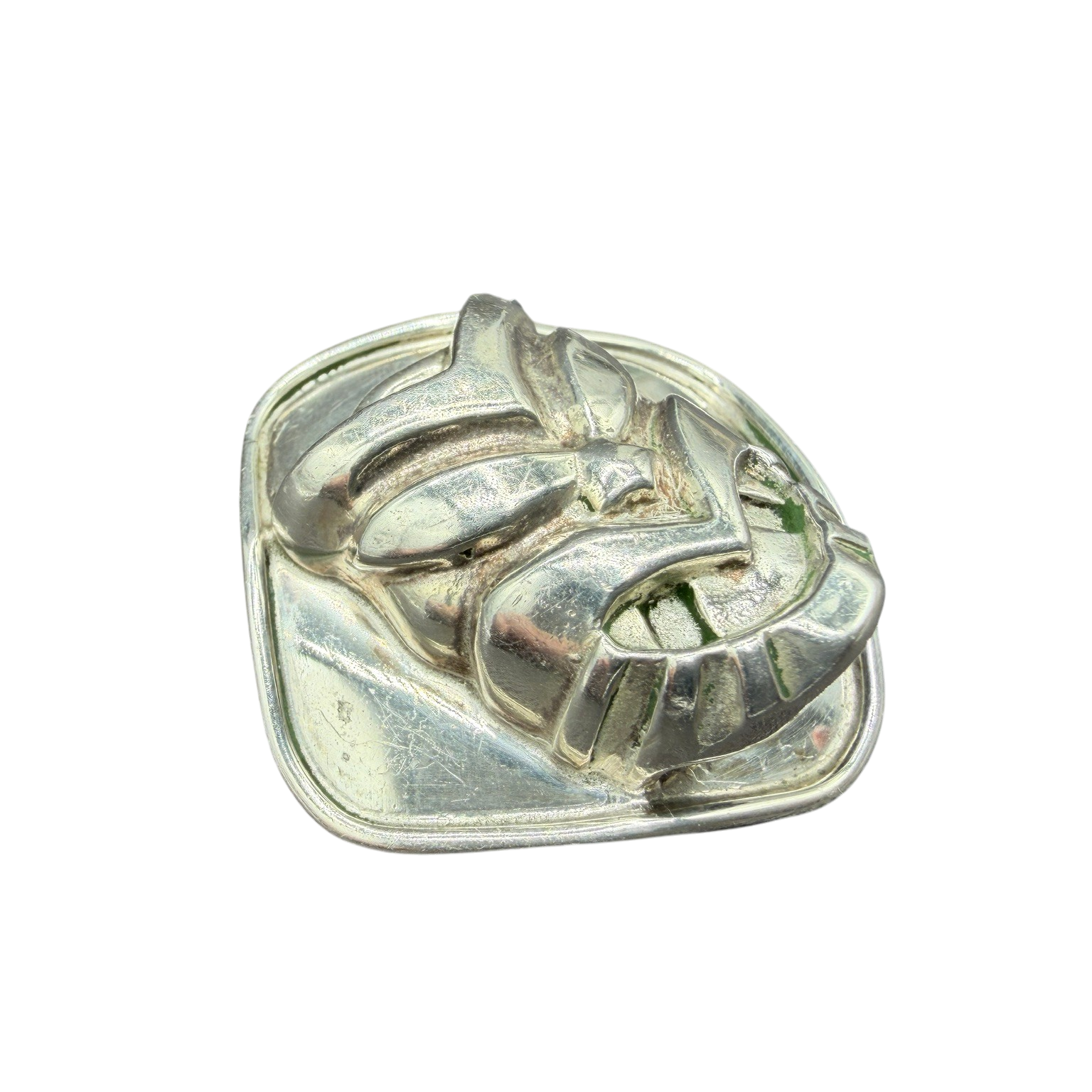 1960s Celia Sebiri Sterling Silver Totem Face Brooch