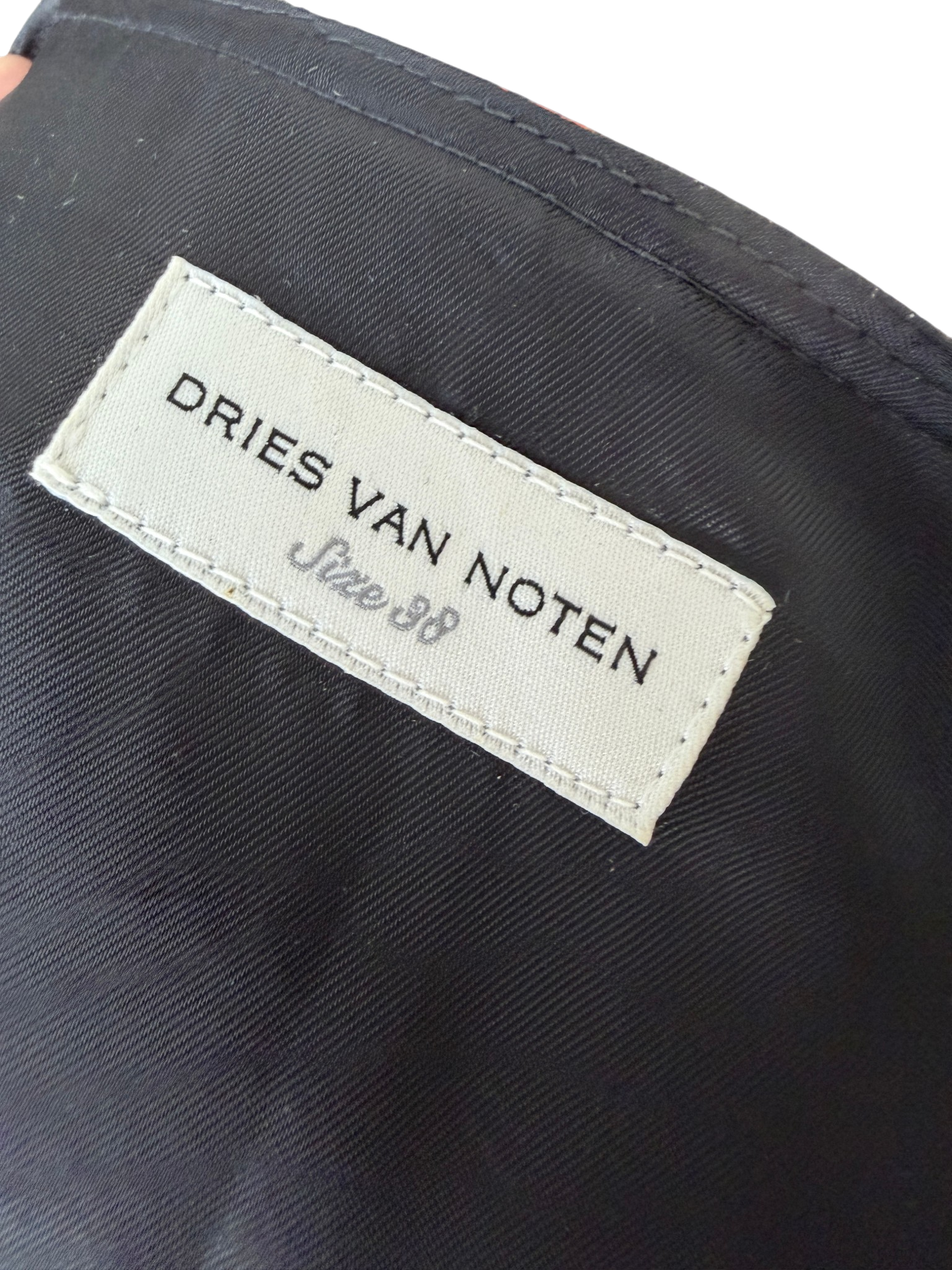 2019 Dries Van Noten Silk Feather Print V-Neck Tunic