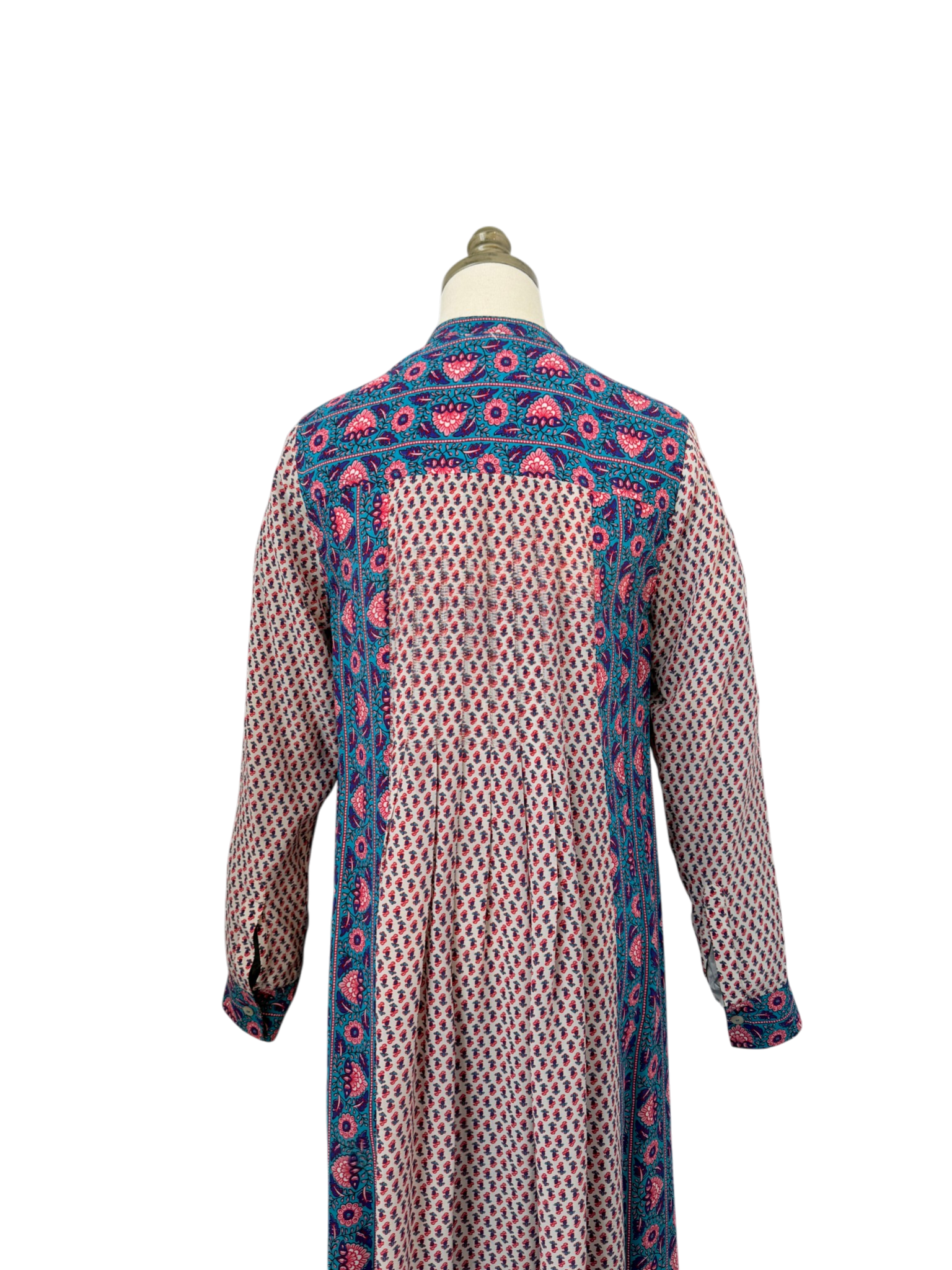 Figue Silk Floral Caftan with Pompom Details