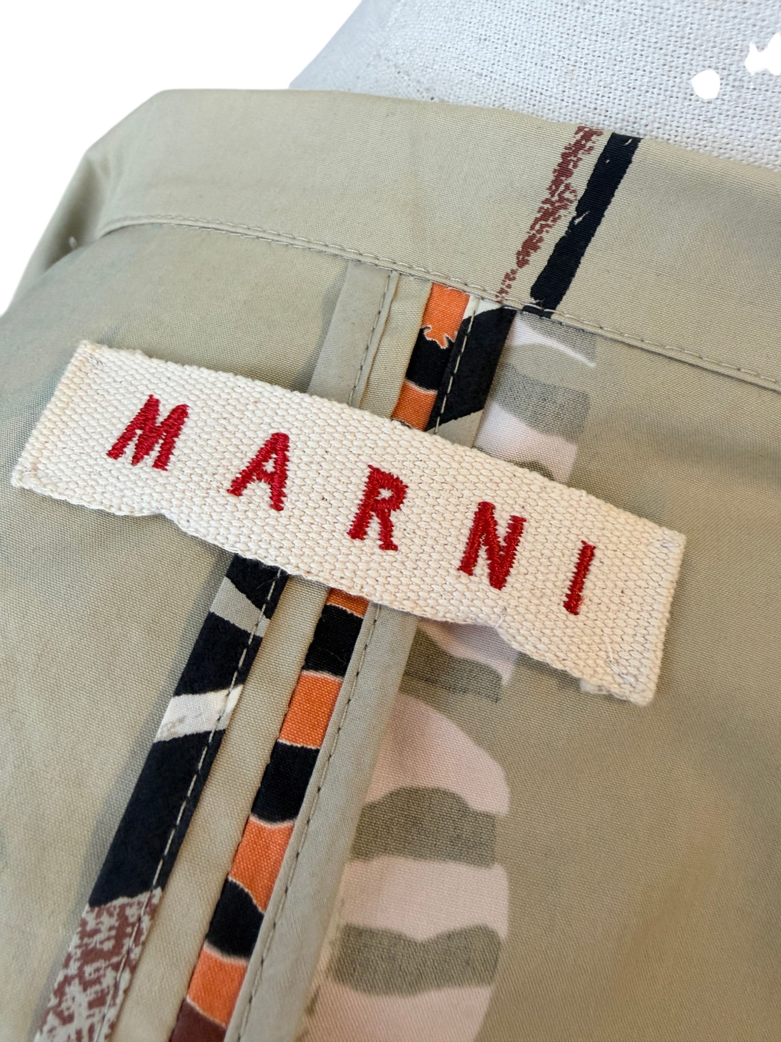 Marni Feather & Floral Print Trench Coat