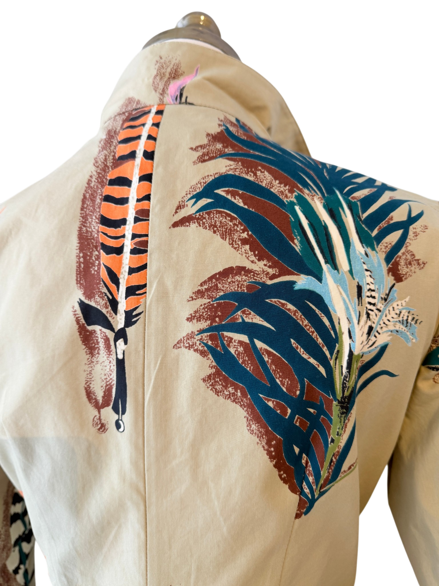 Marni Feather & Floral Print Trench Coat