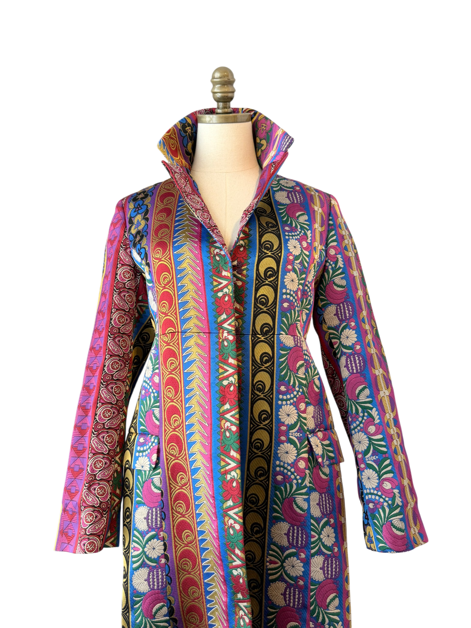 2018 Etro Multi-Ribbon Jacquard Blazer in Pink & Purple