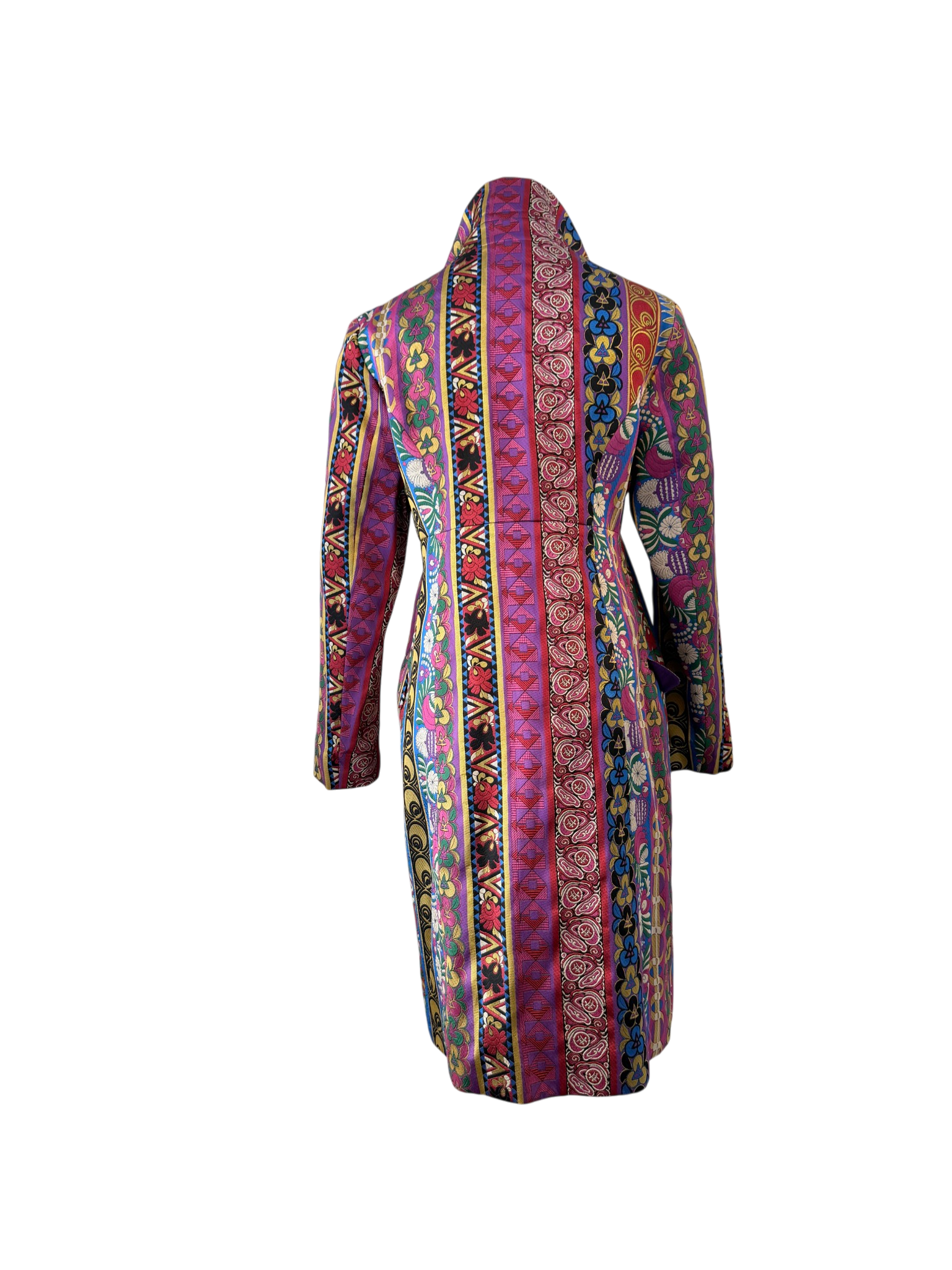 2018 Etro Multi-Ribbon Jacquard Blazer in Pink & Purple