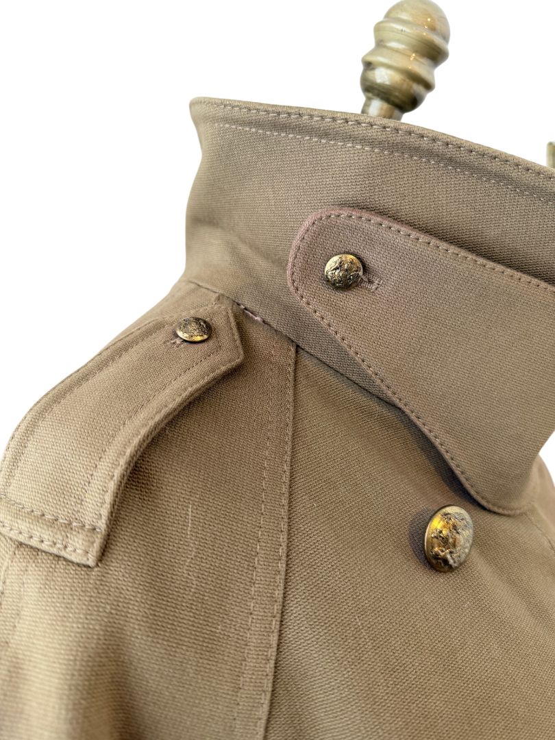 Barbour x Farm Rio Reversible Pea Coat with Floral Embroidered Silk Reverse