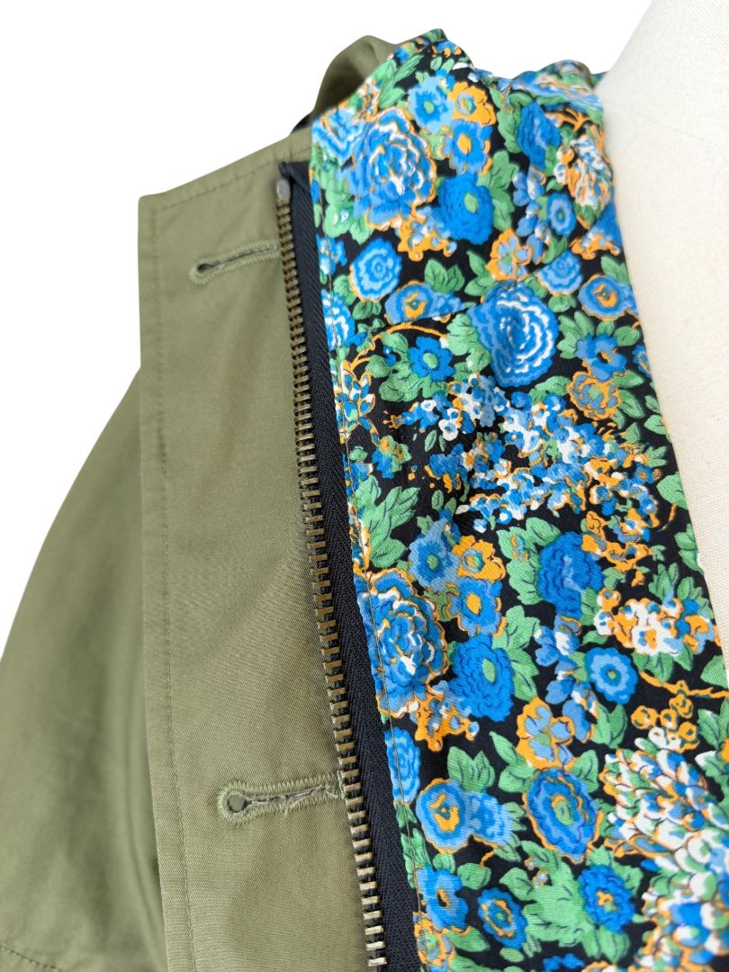 Reversible Shrunken Parka with Microfloral Lining by Coach