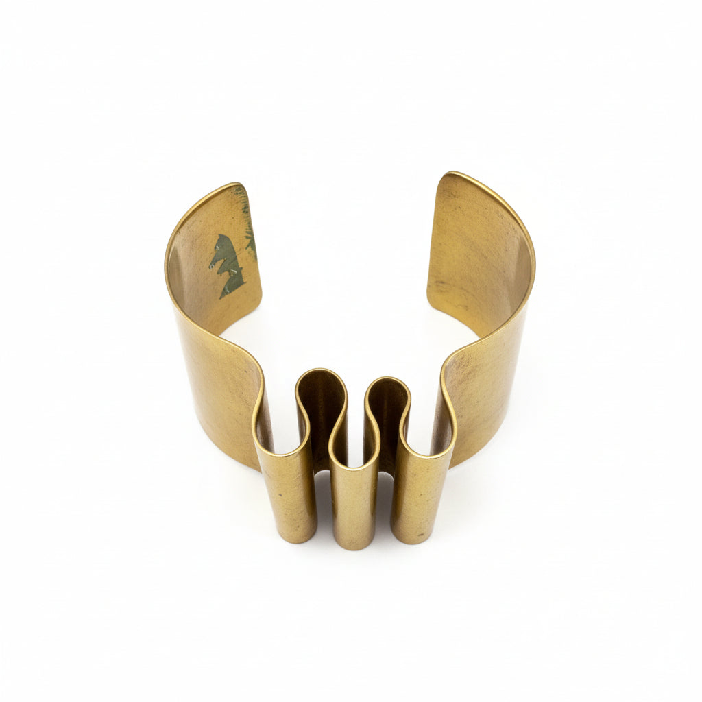 Oblik Atelier Brass Crumpled Bangle