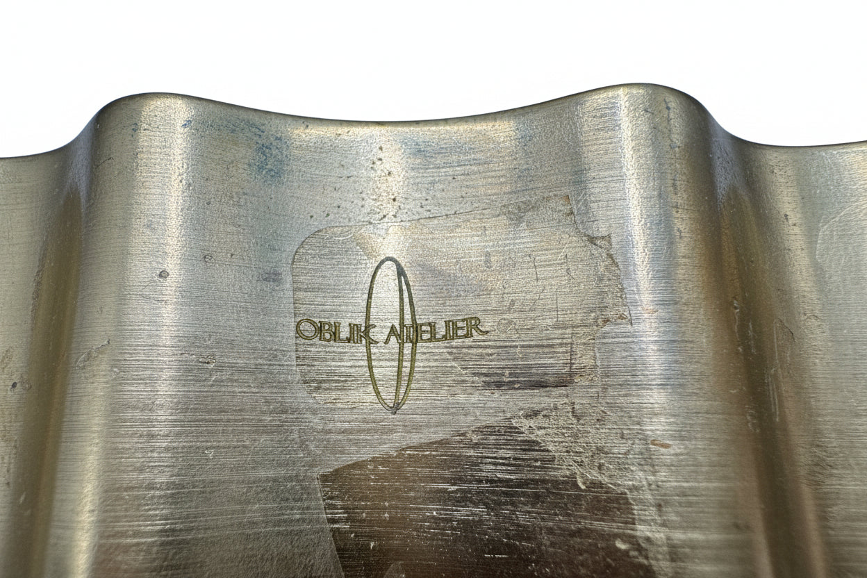 Oblik Atelier Brass Crumpled Bangle