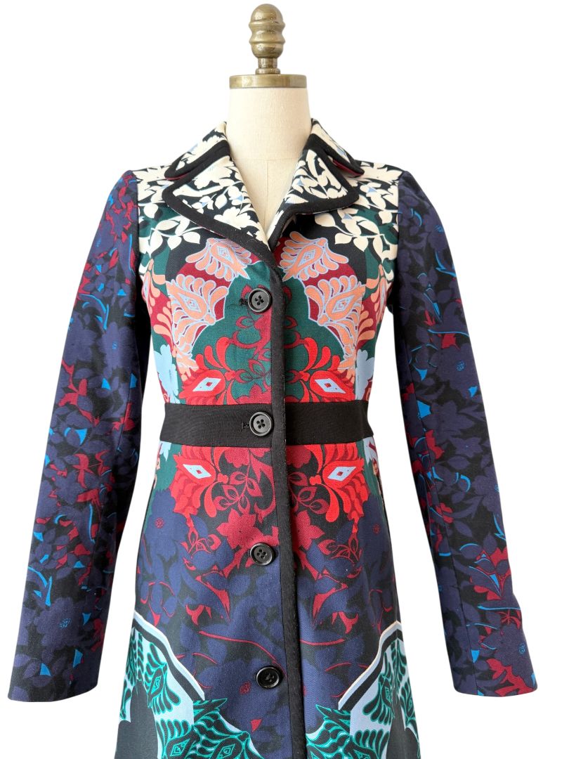 Romantic Floral 3/4 Statement Coat by Elevenses