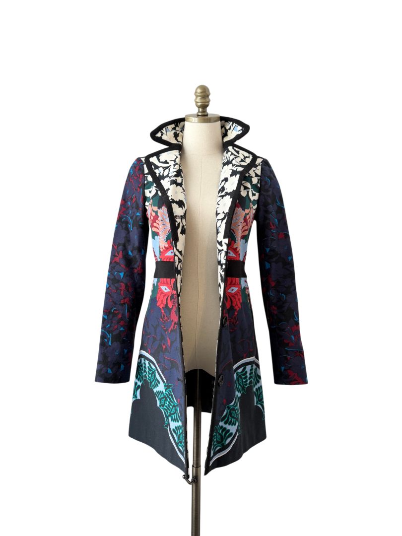 Romantic Floral 3/4 Statement Coat by Elevenses
