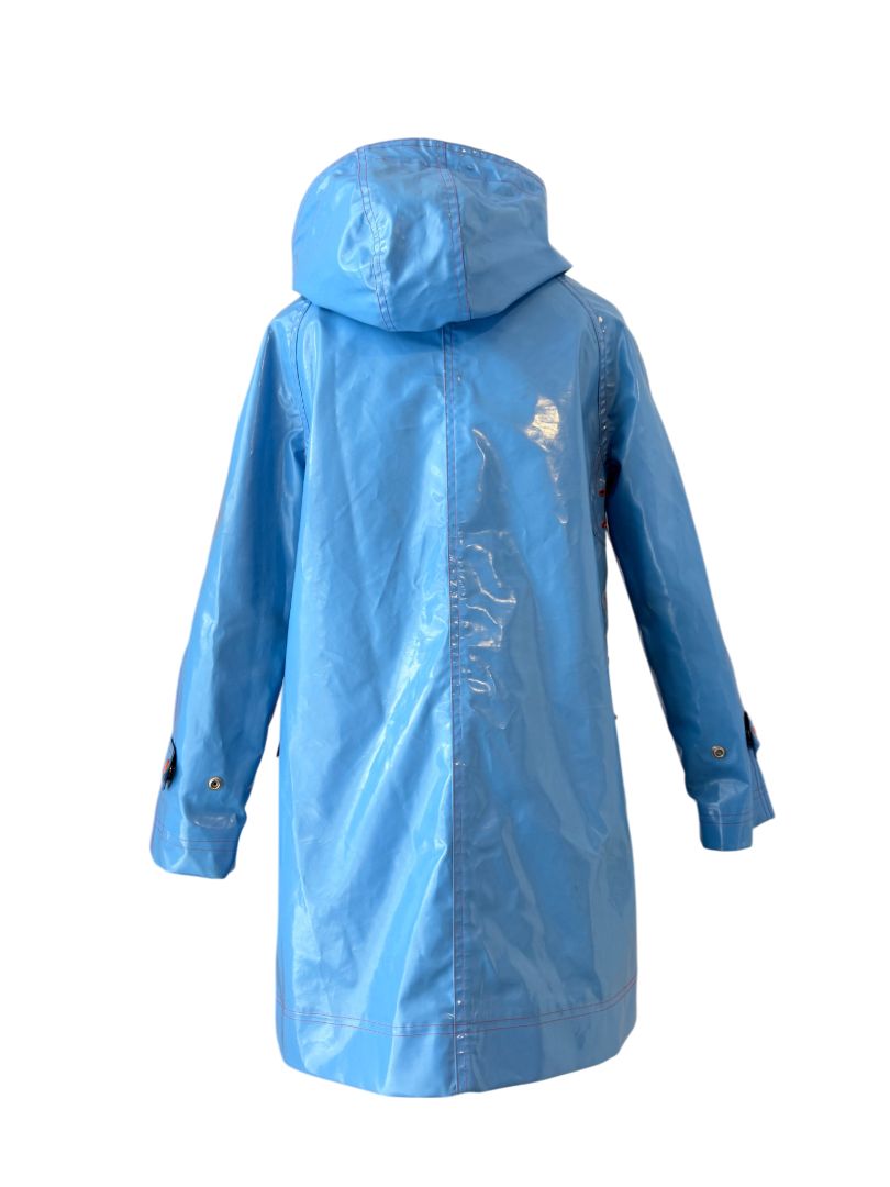 Bold Colorblock Vinyl Hooded Rain Coat by Marc Jacobs