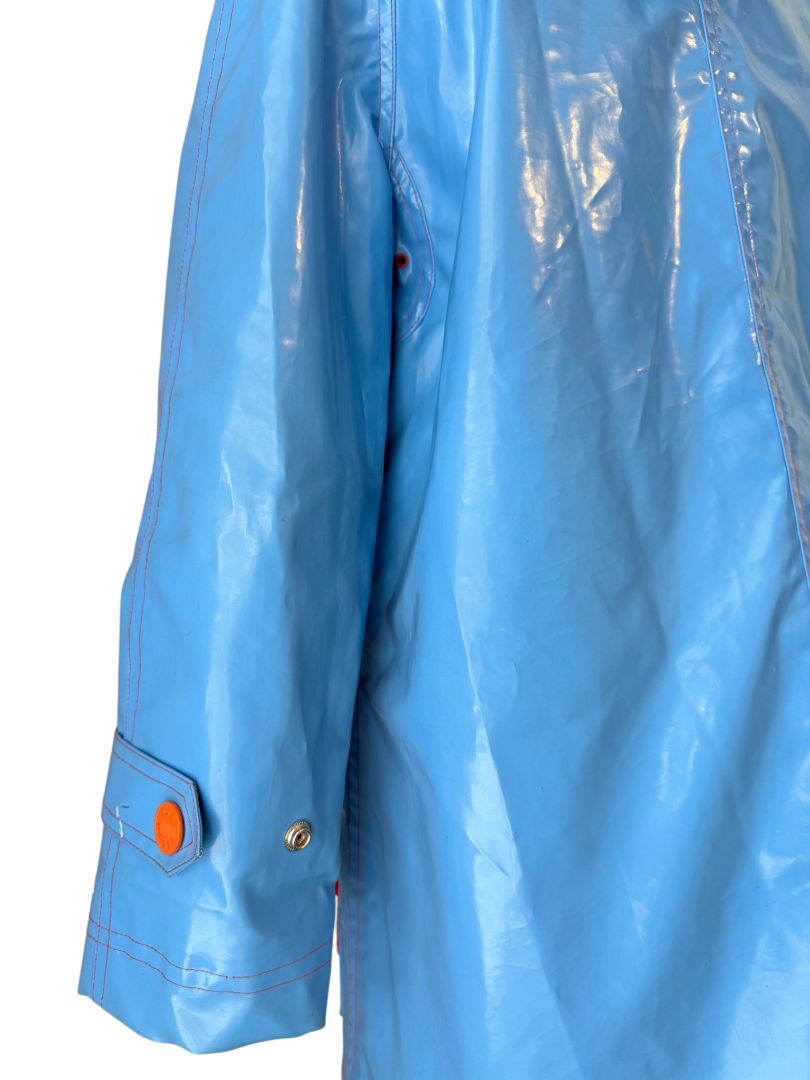 Bold Colorblock Vinyl Hooded Rain Coat by Marc Jacobs