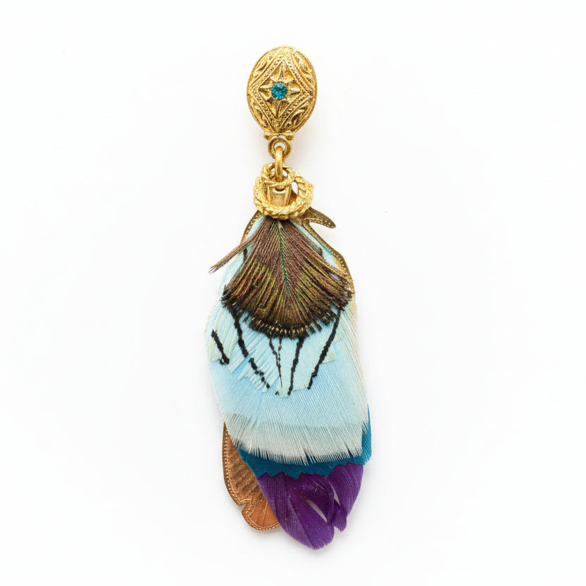 Gas Bijoux “Sao” 24K Gold-Filled Feather Earrings