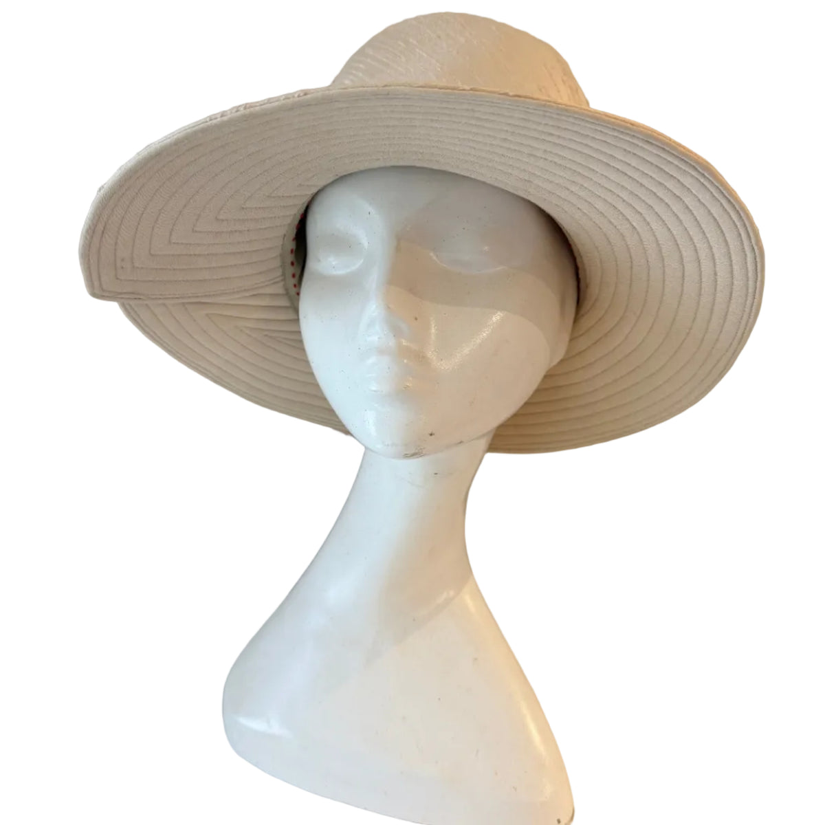 1960s Saks Fifth Avenue Silk Dupioni Peach Basket Hat with Quilted Brim