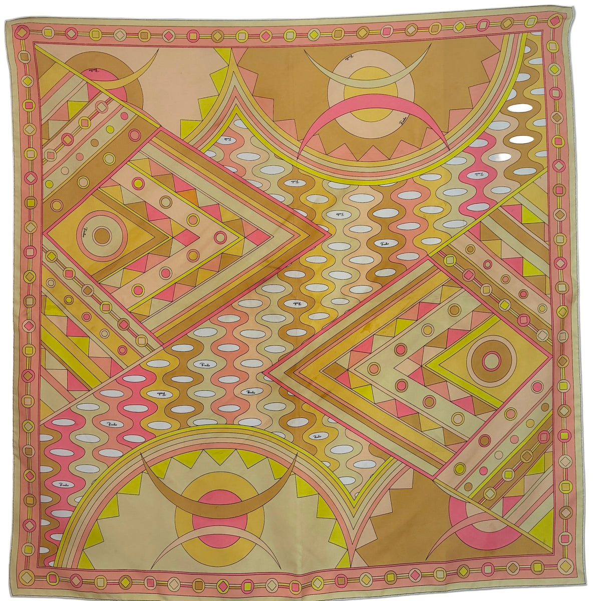 1960s Emilio Pucci Silk Mod Print Scarf