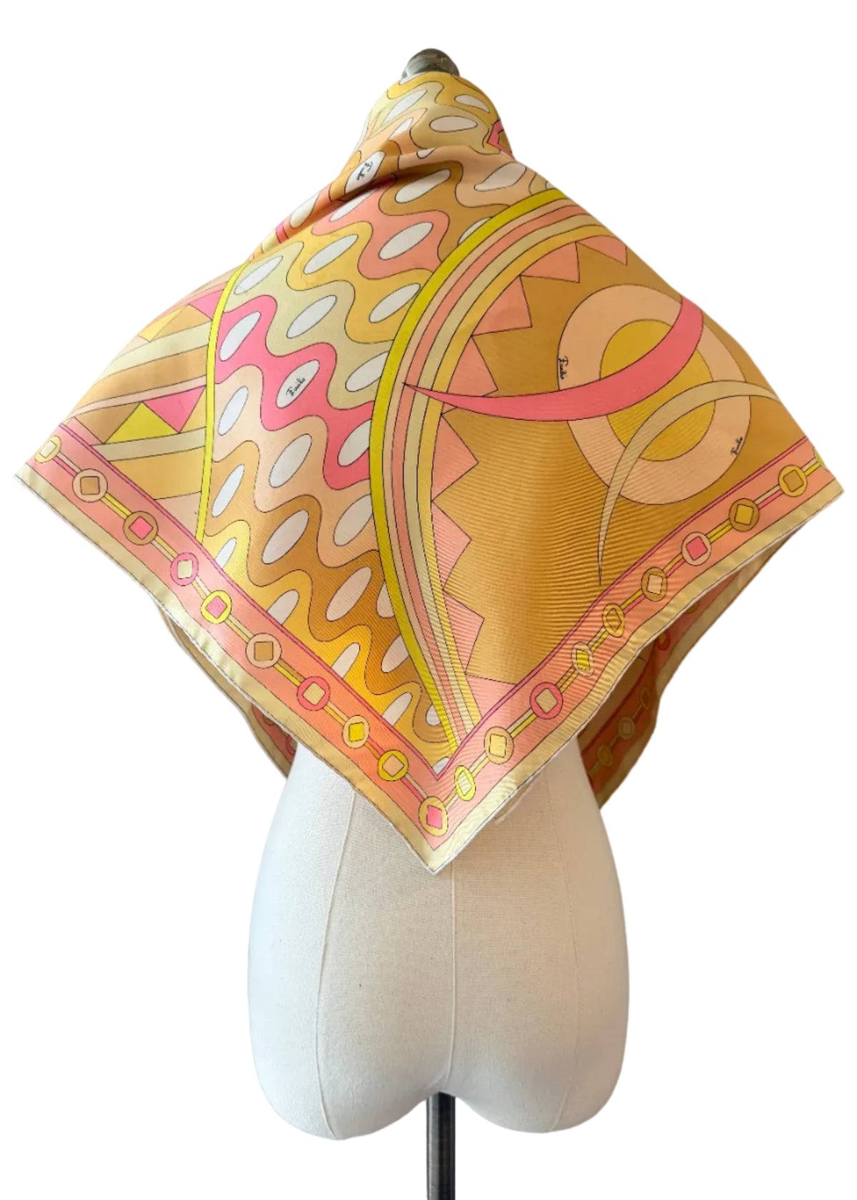 1960s Emilio Pucci Silk Mod Print Scarf