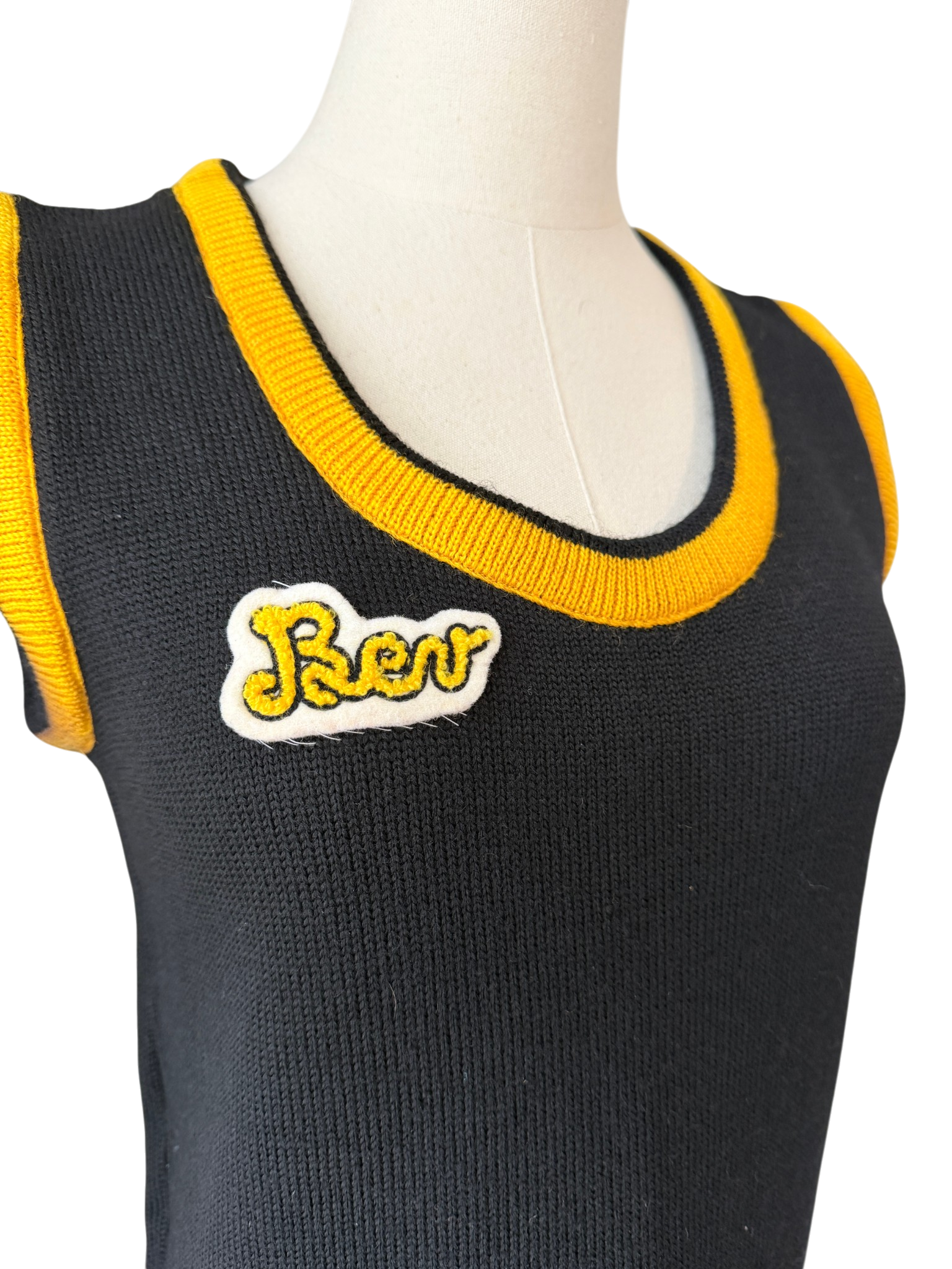 1950s Quality Knitting Co. Durene Basketball Jersey with Original Patches