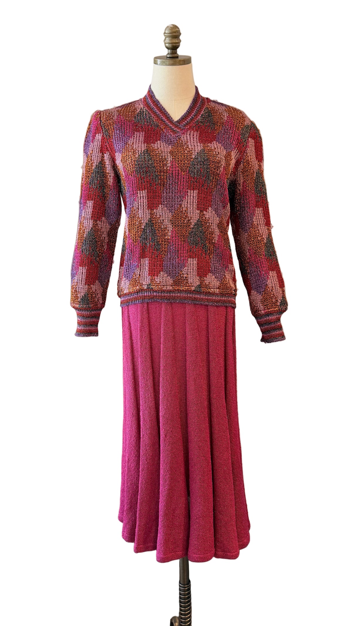 1970s Missoni Four-Piece Knit Skirt, Top, Scarf & Hat Ensemble