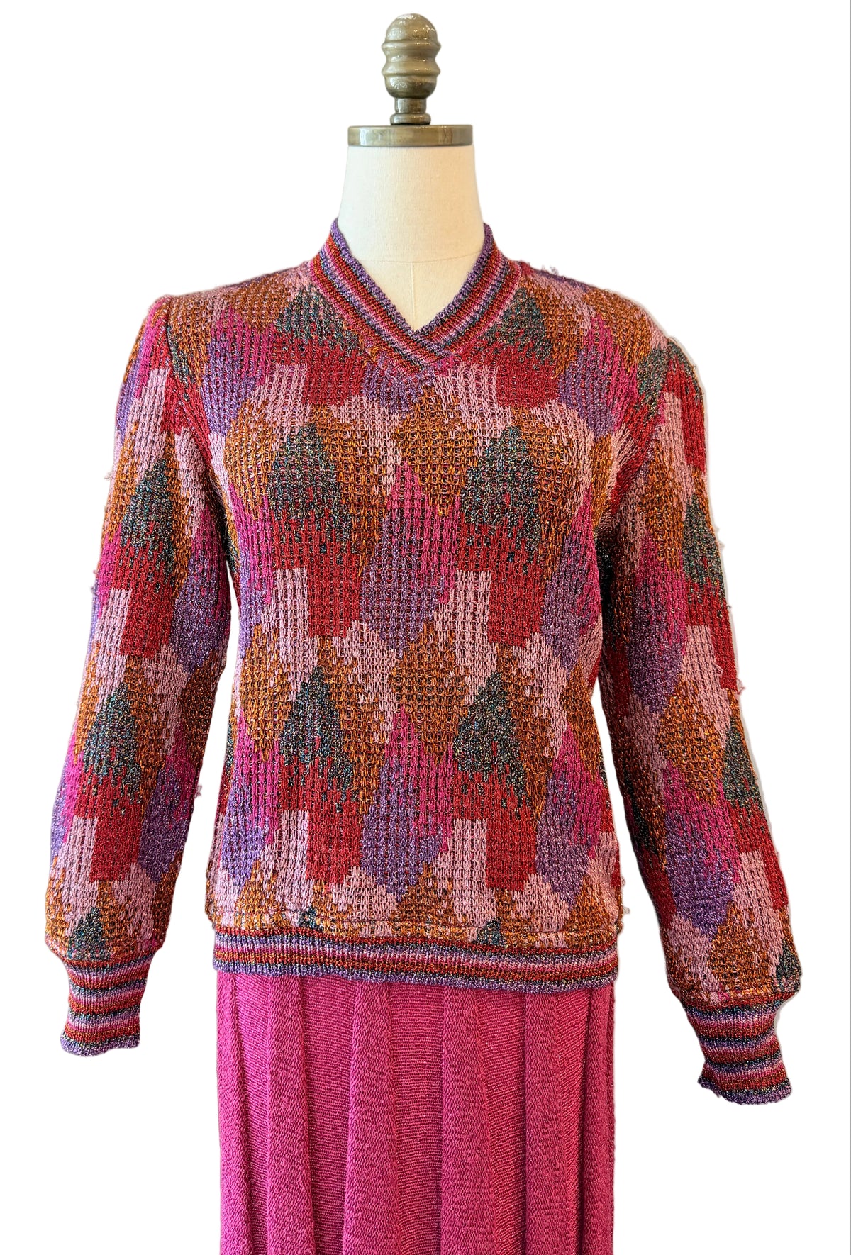 1970s Missoni Four-Piece Knit Skirt, Top, Scarf & Hat Ensemble