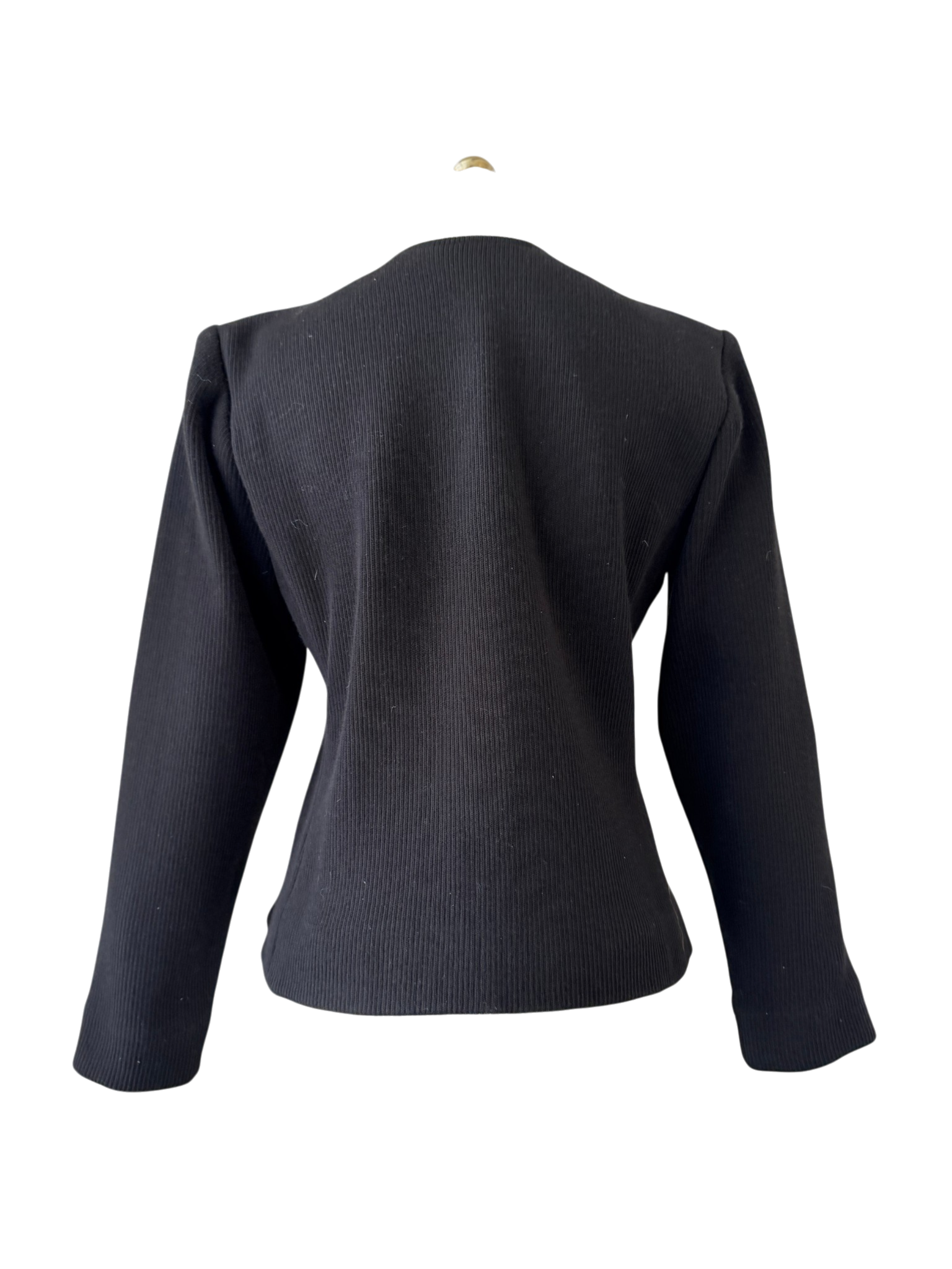 1970s Saint Laurent Gold & Black Lamé Blazer with Knit Back