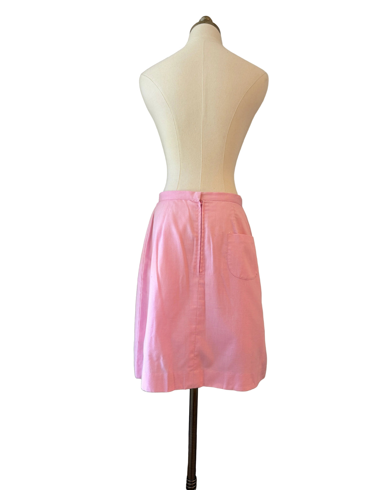 1960s Leon Levin Pink Zip-Front Skort with Fish Appliqués