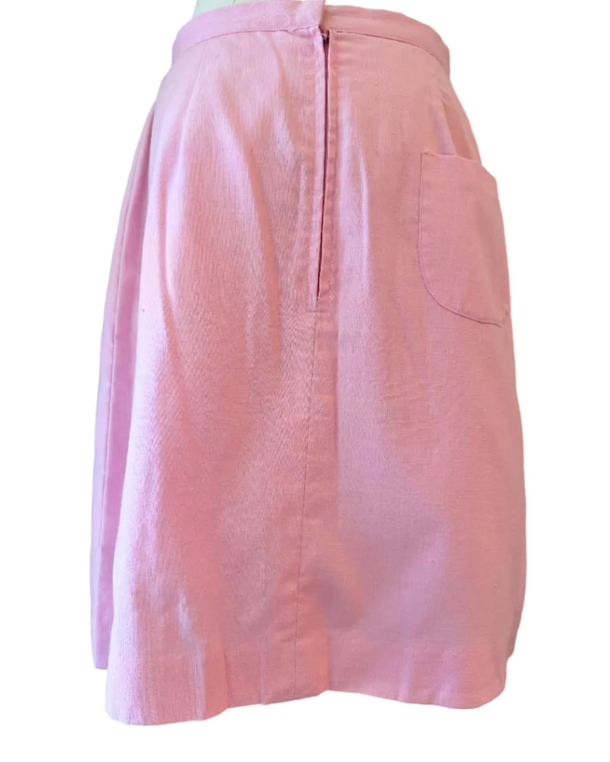 1960s Leon Levin Pink Zip-Front Skort with Fish Appliqués