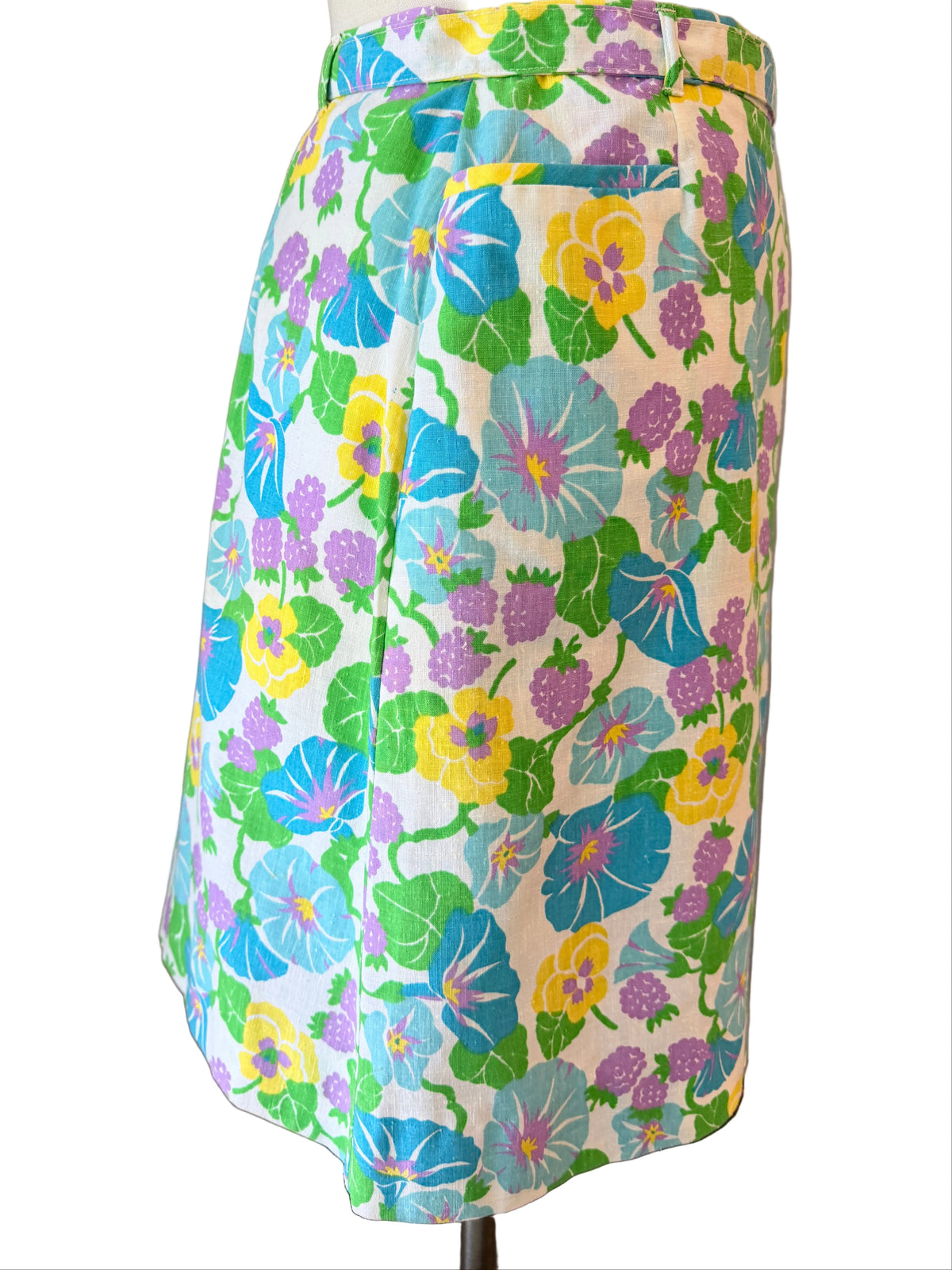 1960s Kathleen Arnold for Activair Floral Skort with Matching Belt