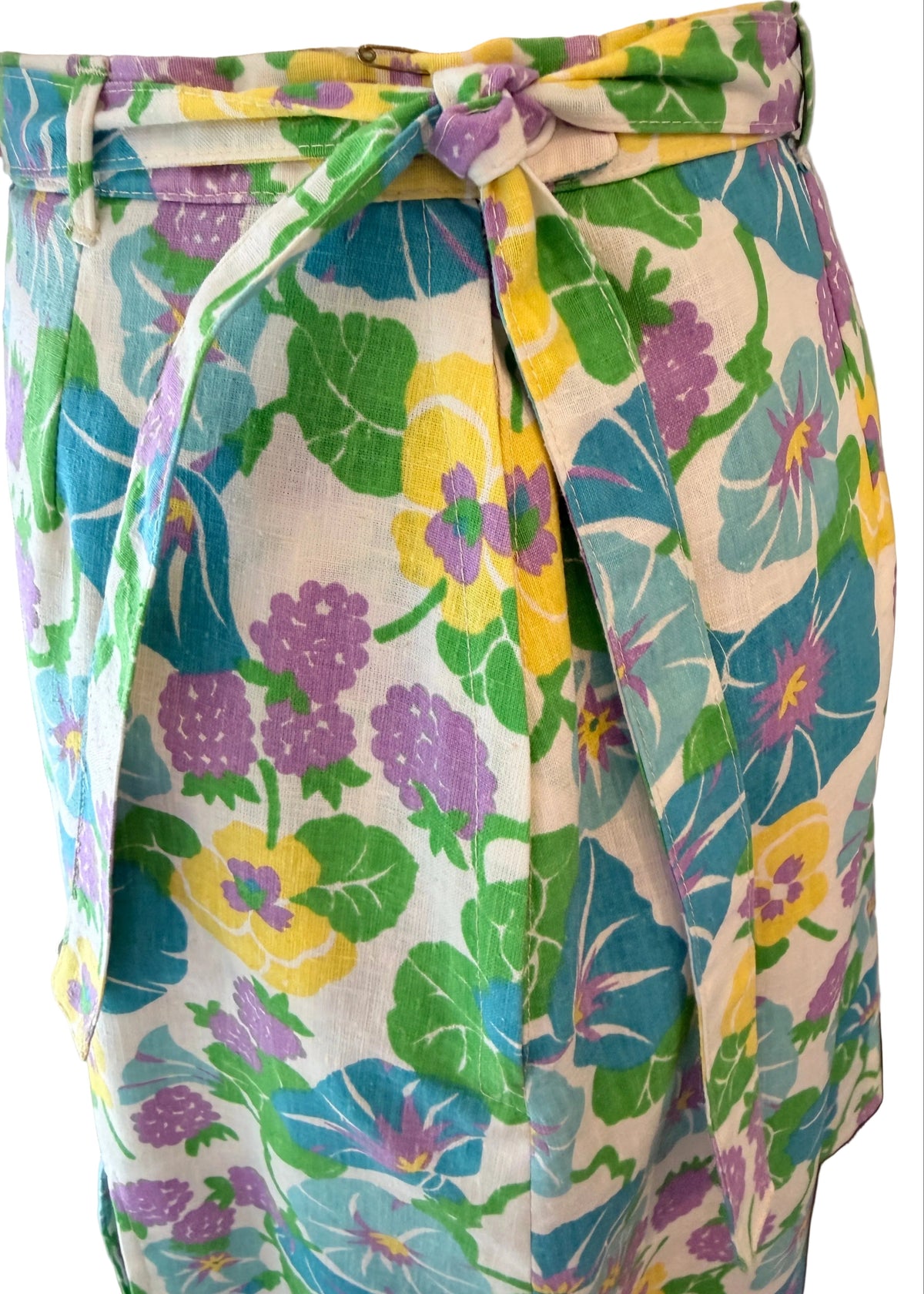 1960s Kathleen Arnold for Activair Floral Skort with Matching Belt
