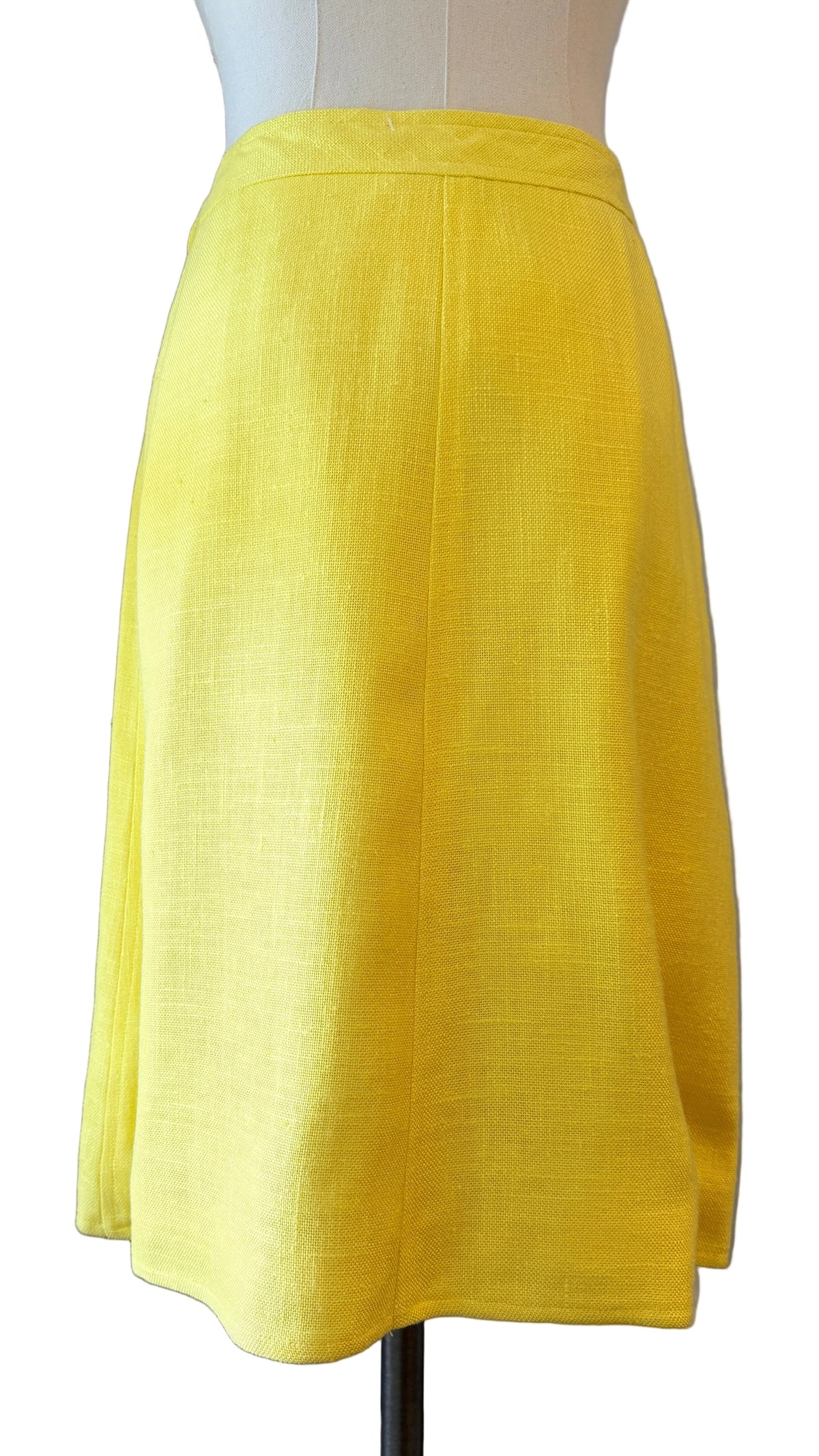 1960s Courrèges Yellow Snap-Front Wrap Skirt