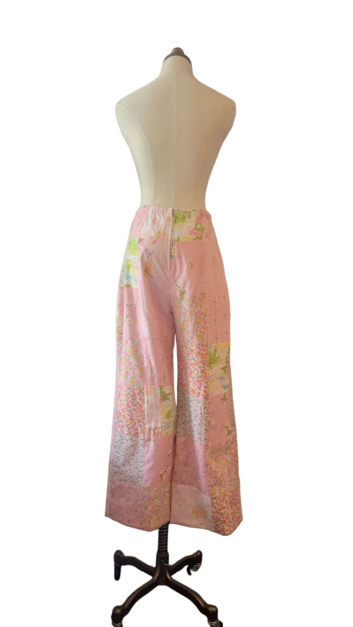 1960s C.C.’s Patchwork Pink Bell-Bottom Pants