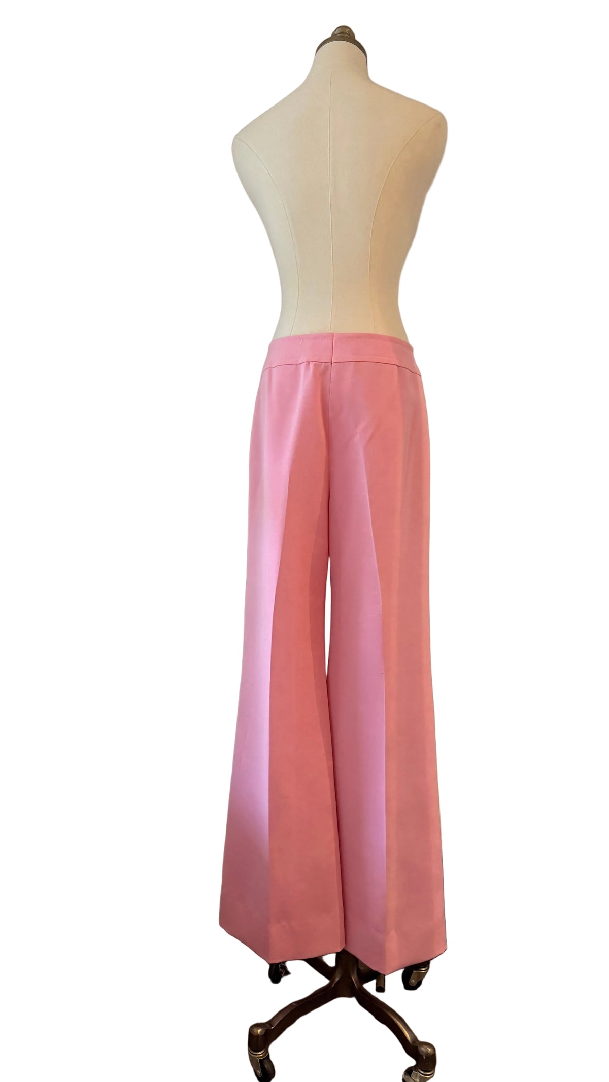 1970s Modes H. Cosentino Capri Pink Silk Low-Rise Straight-Leg Pants
