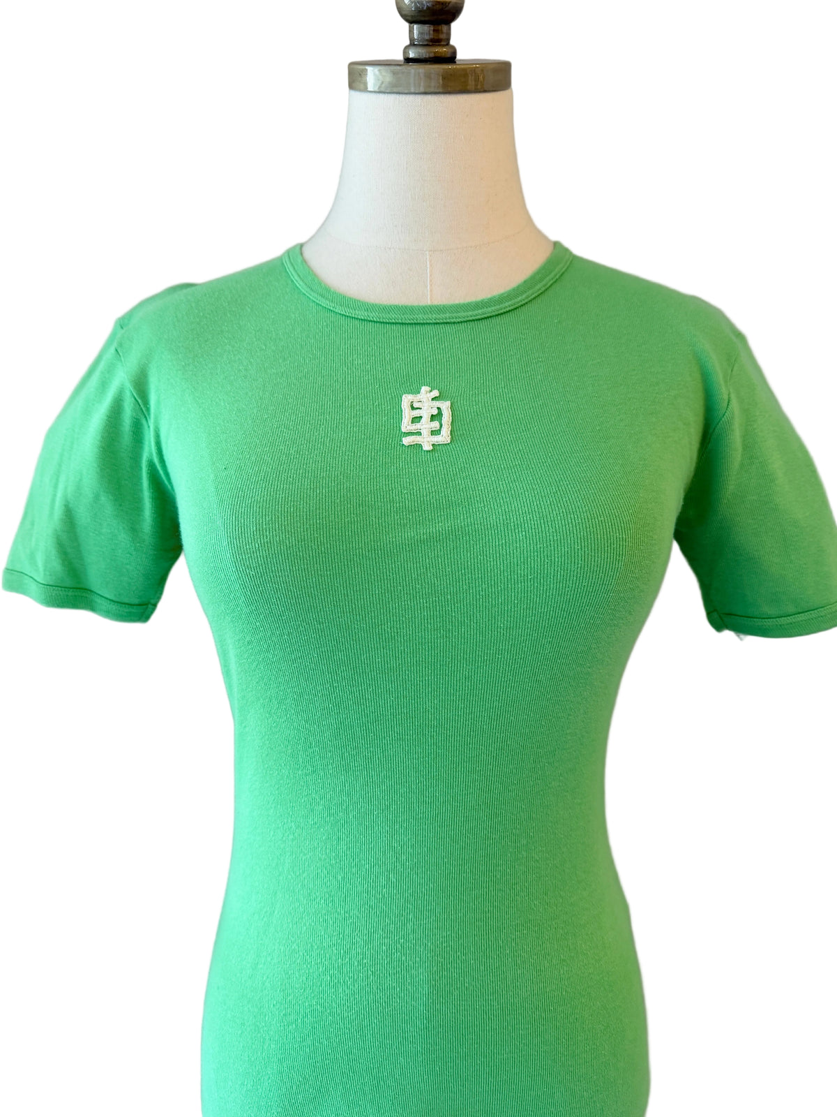 1970s Emilio Pucci Cotton Short-Sleeve Top with Embroidered EP Bamboo Logo