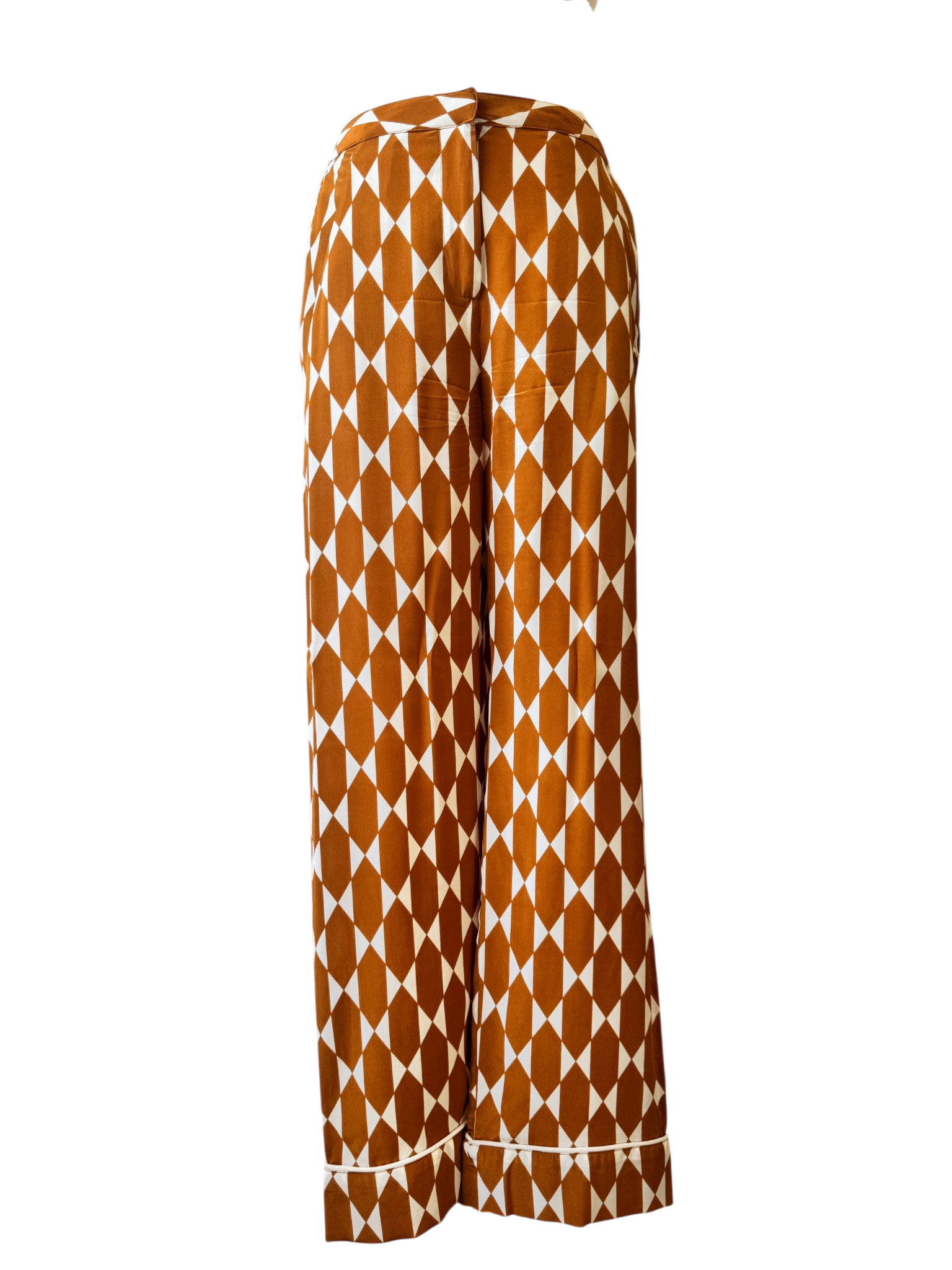 Tory Burch Silk Diamond Print Duster & Pant Set