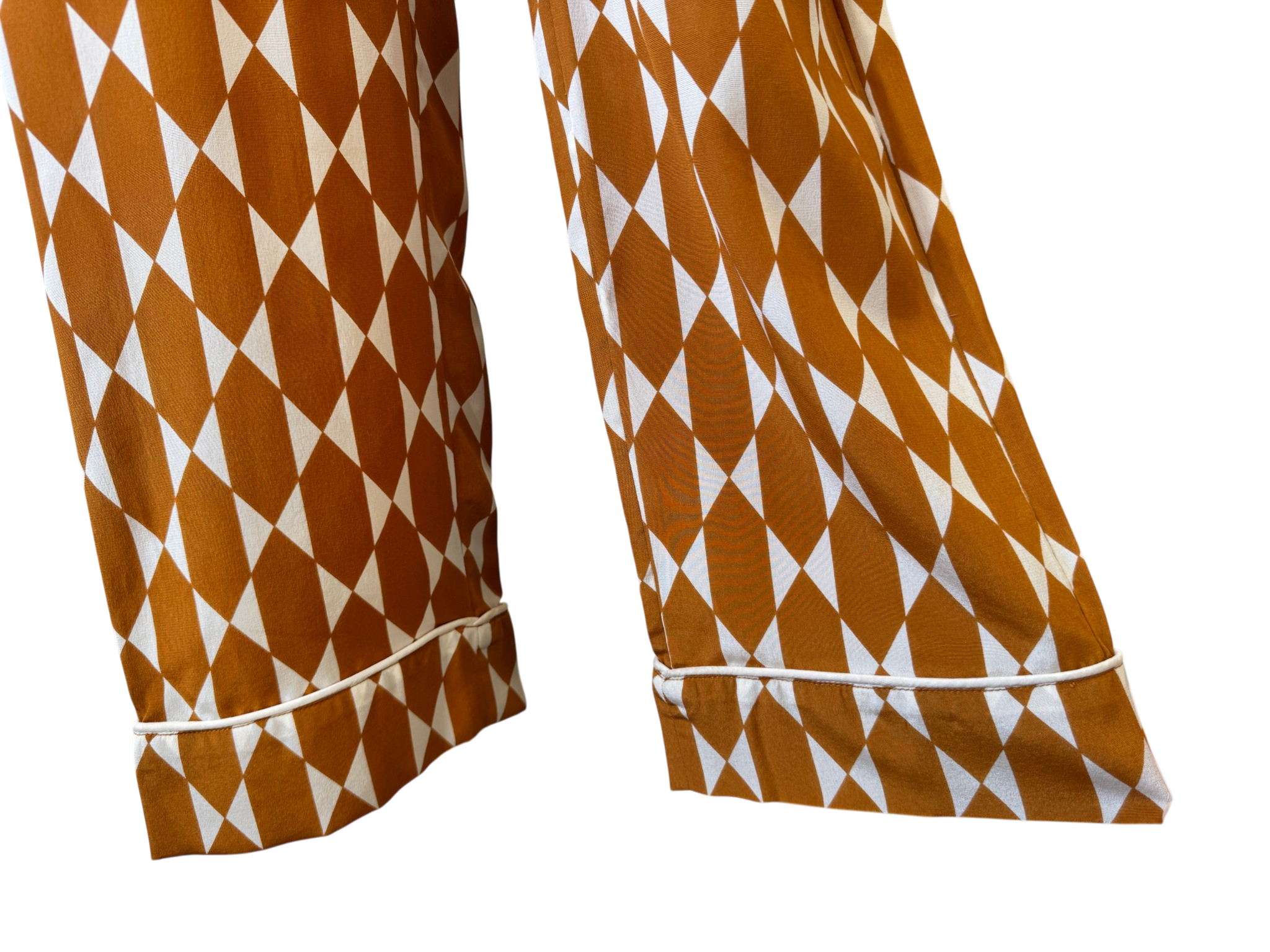 Tory Burch Silk Diamond Print Duster & Pant Set