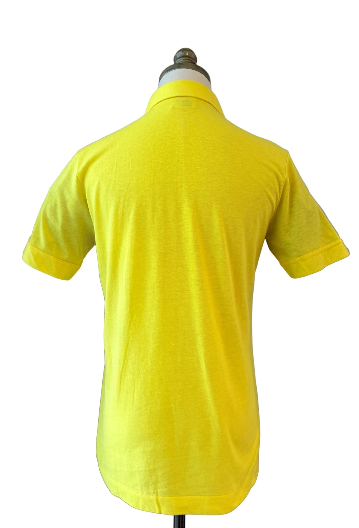1970s Leon Levin Yellow 3/4 Button-Front Collared T-Shirt
