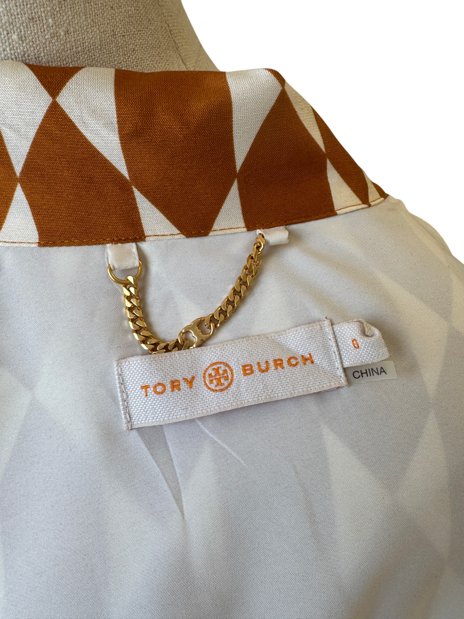 Tory Burch Silk Diamond Print Duster & Pant Set