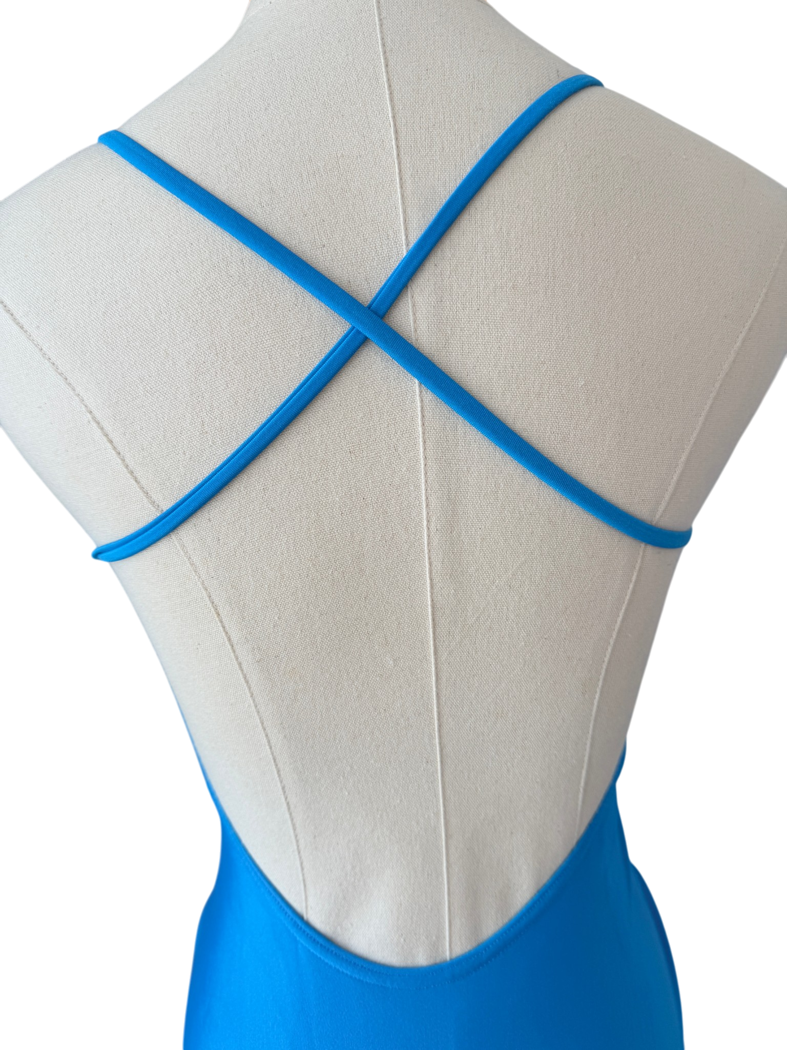 1970s Gottex Teal One-Piece Bathing Suit with Beaded Straps and Belt