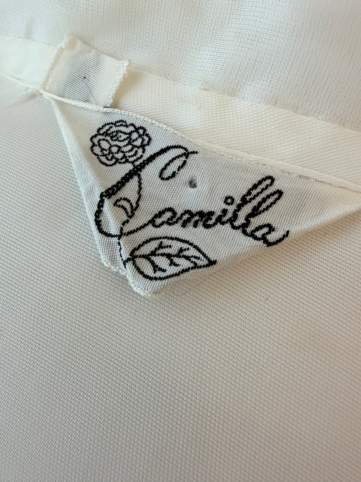 1970s Ivory Organza Lace & Ruffle Tuxedo Blouse with Sheer Sleeves