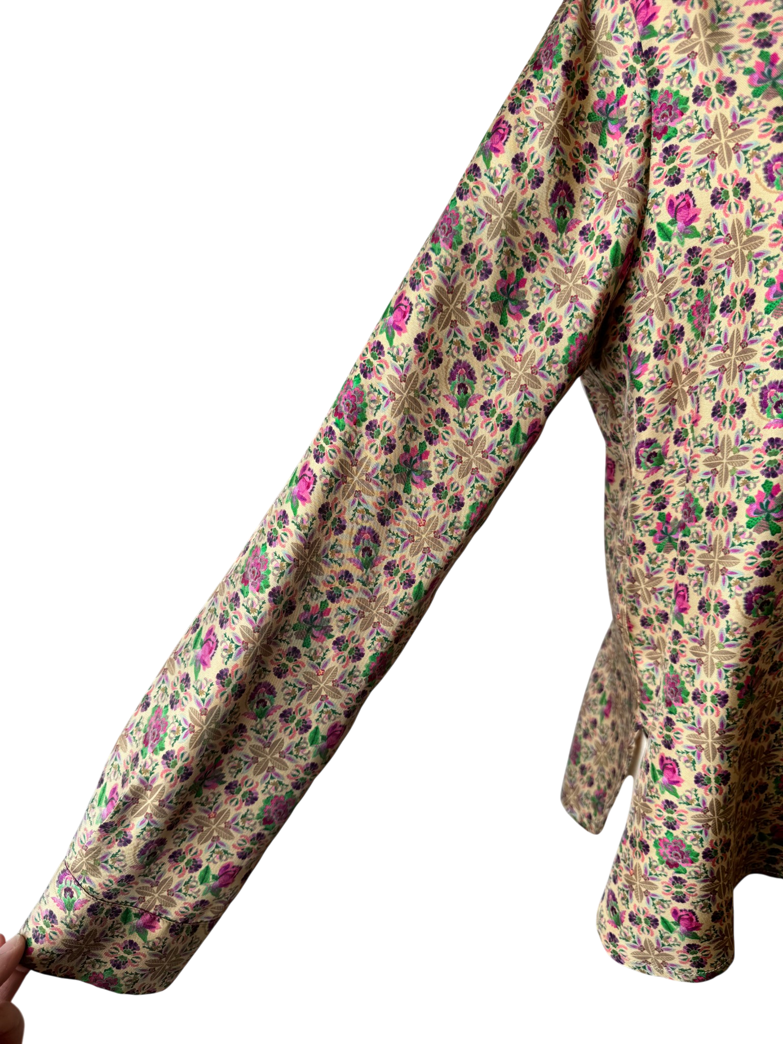 Momoni Silk Floral Button-Front Blouse