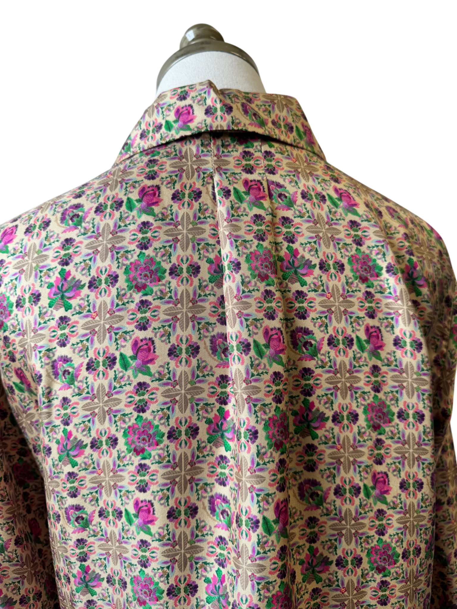 Momoni Silk Floral Button-Front Blouse