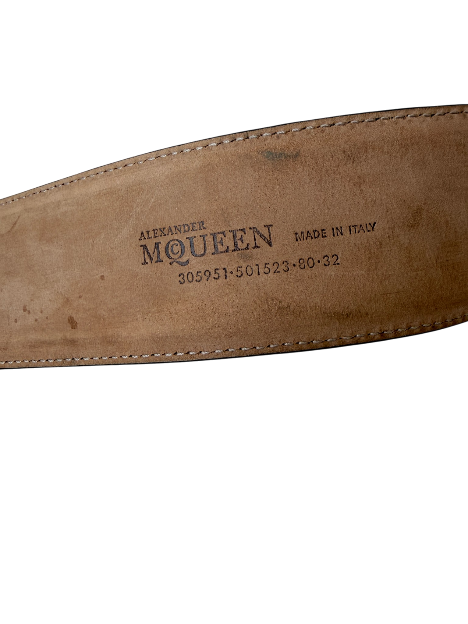 Alexander McQueen Black Wide Leather Belt with Sculptural Metal Bow