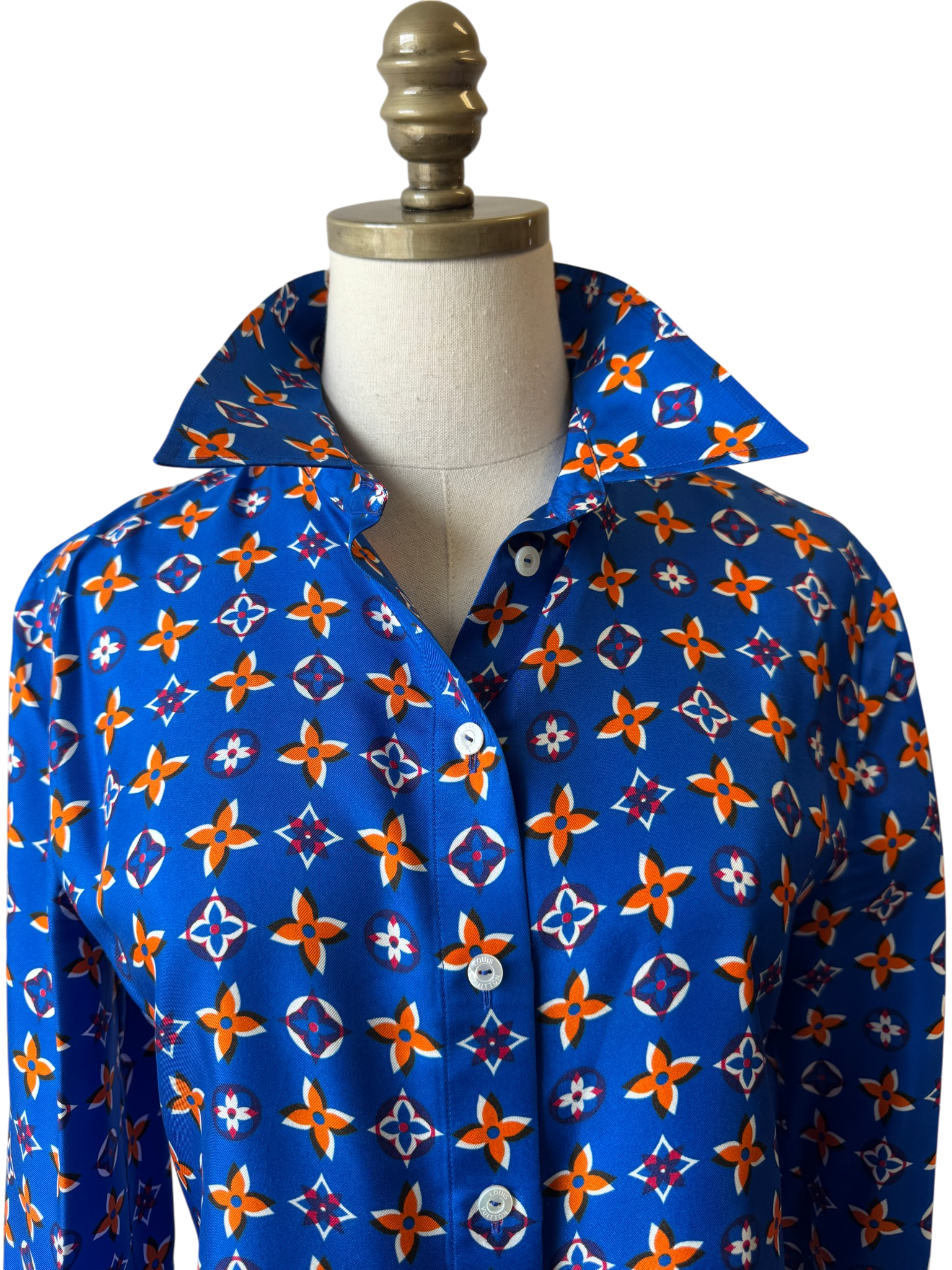 2019 Louis Vuitton Silk Monogram Blouse