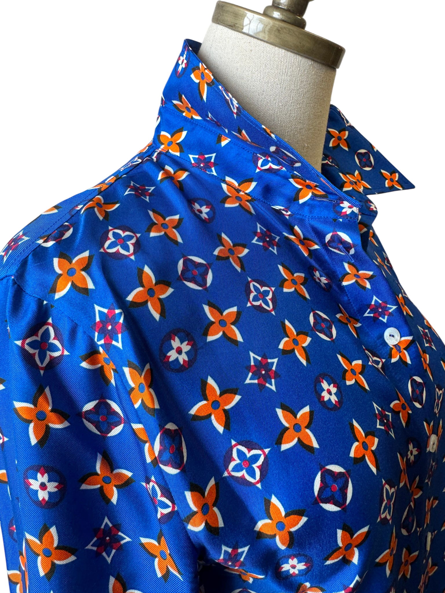 2019 Louis Vuitton Silk Monogram Blouse