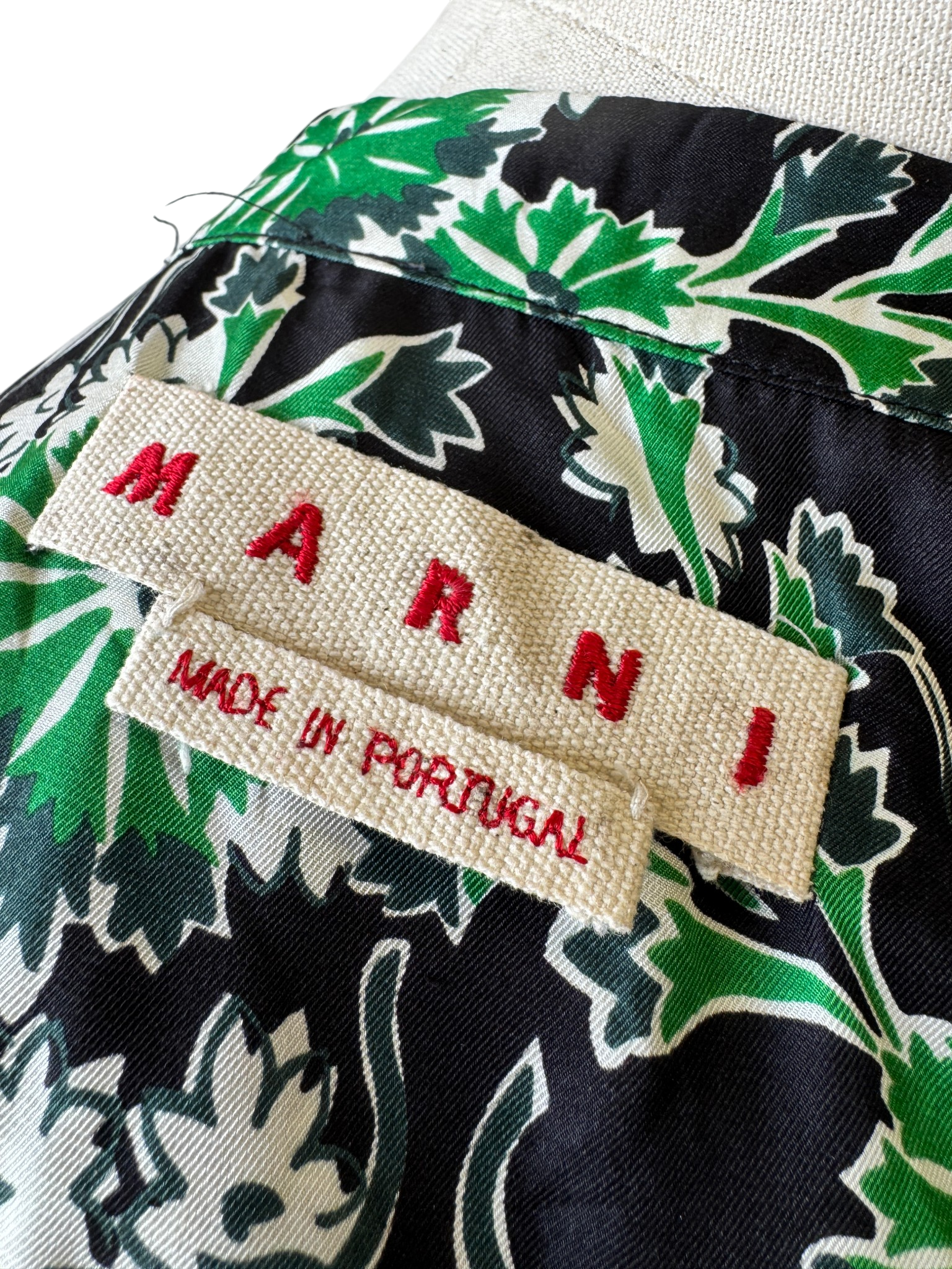 Marni Silk Floral Tunic Blouse with Mandarin Collar