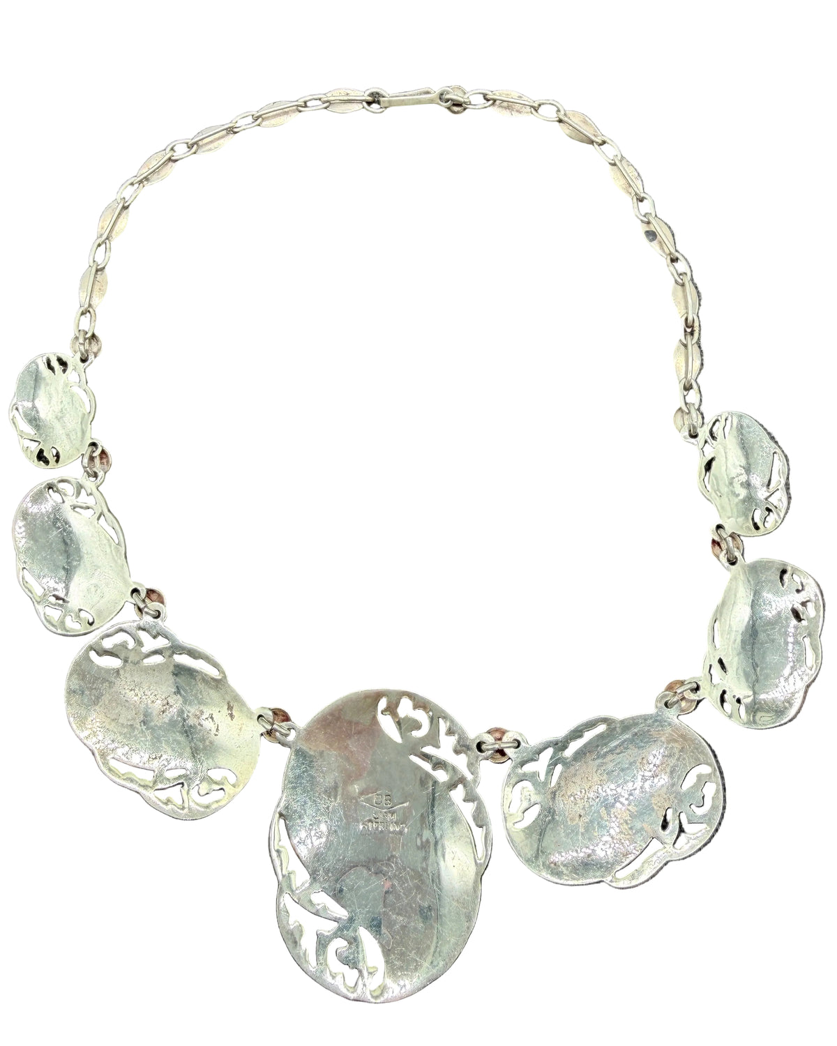 1960s Siam Sterling Silver & Niello Inlay Necklace