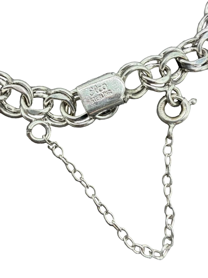 1960s ELCO Sterling Silver Charm Bracelet with 11 Charms