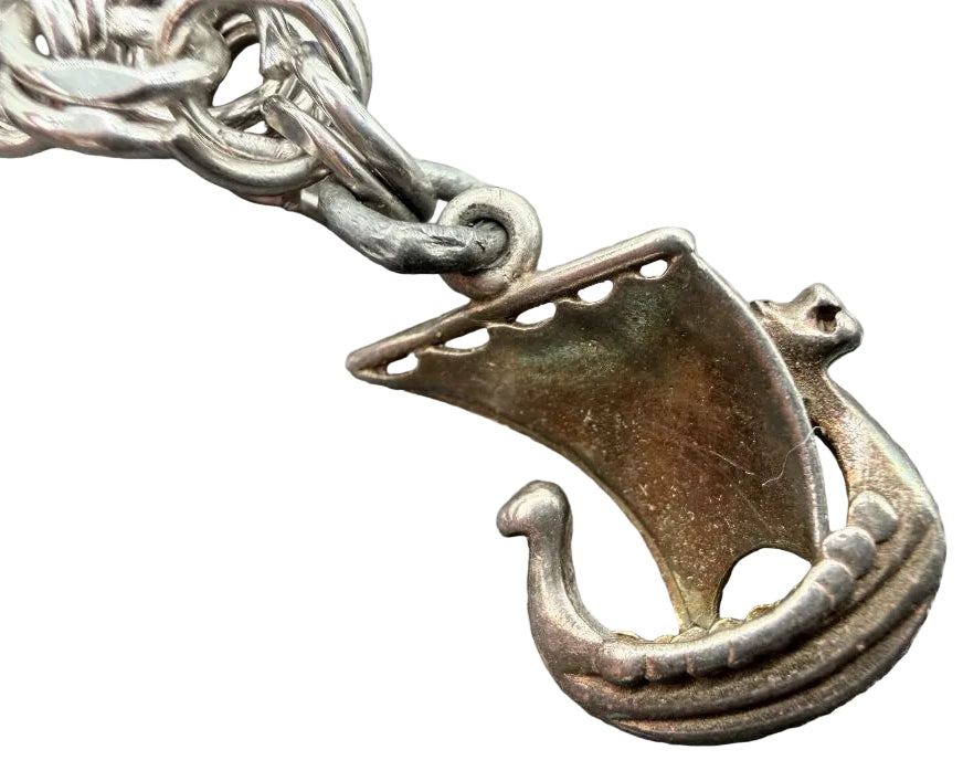 1960s ELCO Sterling Silver Charm Bracelet with 11 Charms