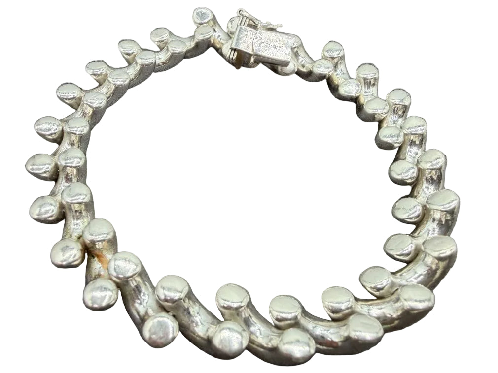 1960s Italian Sterling Silver San Marco Link Bracelet